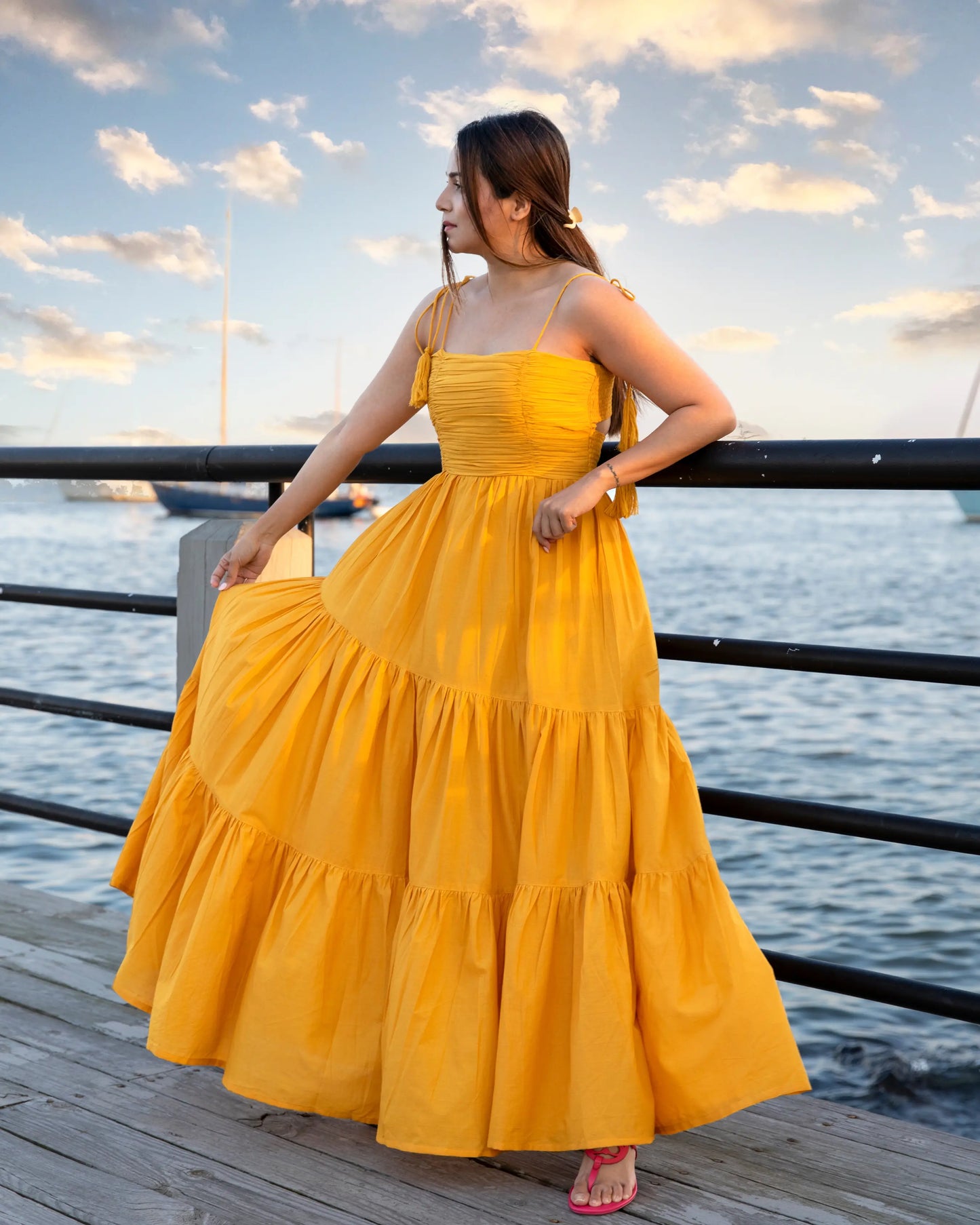 Perry Tier Cotton Dress My Store