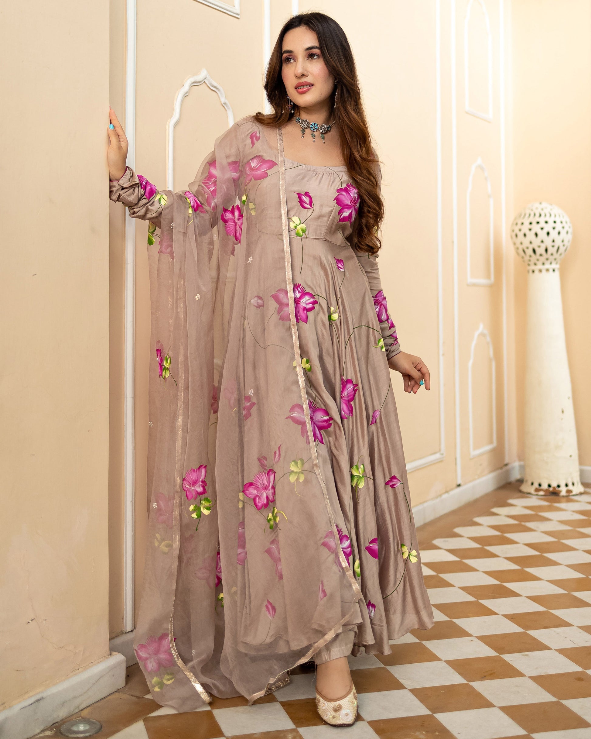 Brindha Handpainted Suit Set My Store