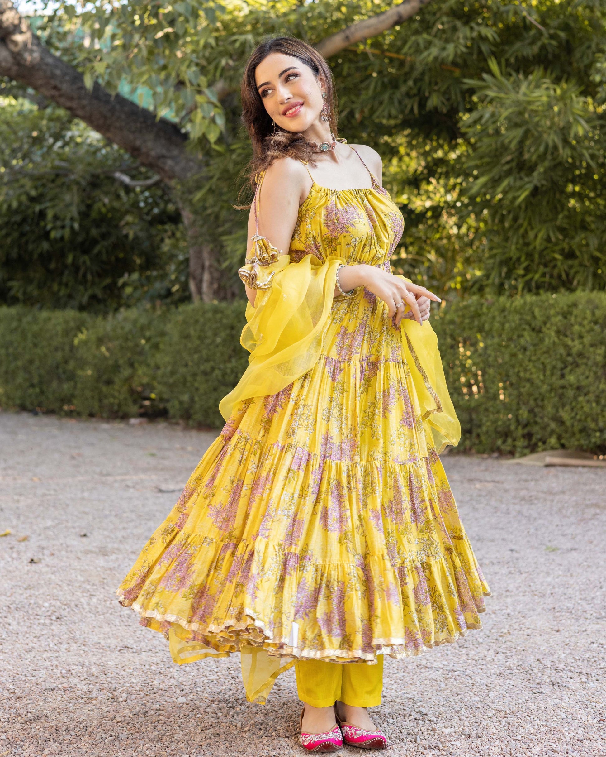 Surajmukhi Chanderi Suit Set My Store