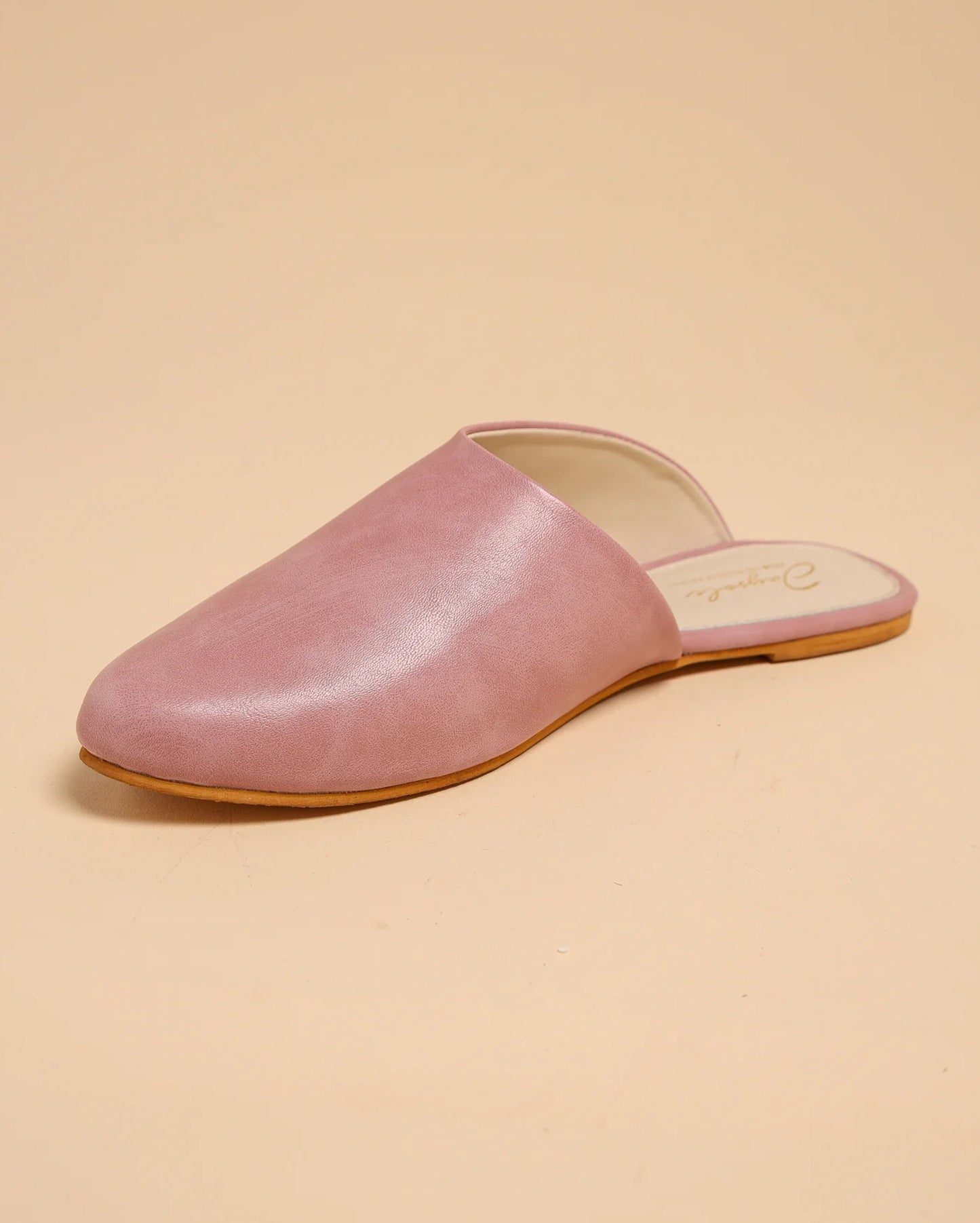 Cradle Pink Leather Mules My Store
