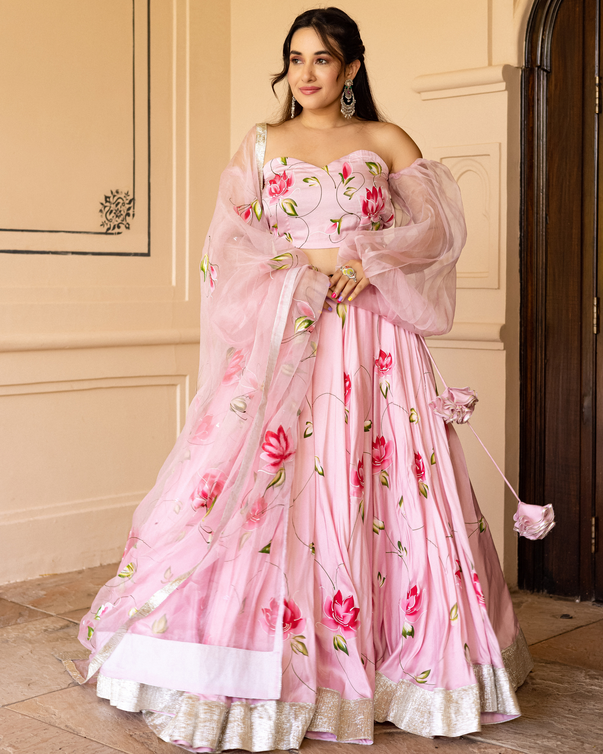 Surati Handpainted Lehenga Set My Store