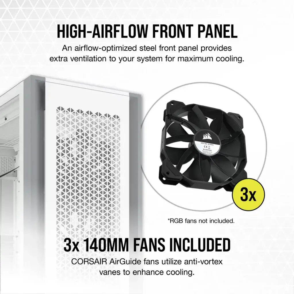 CORSAIR 7000D AIRFLOW Full-Tower ATX PC Case-White