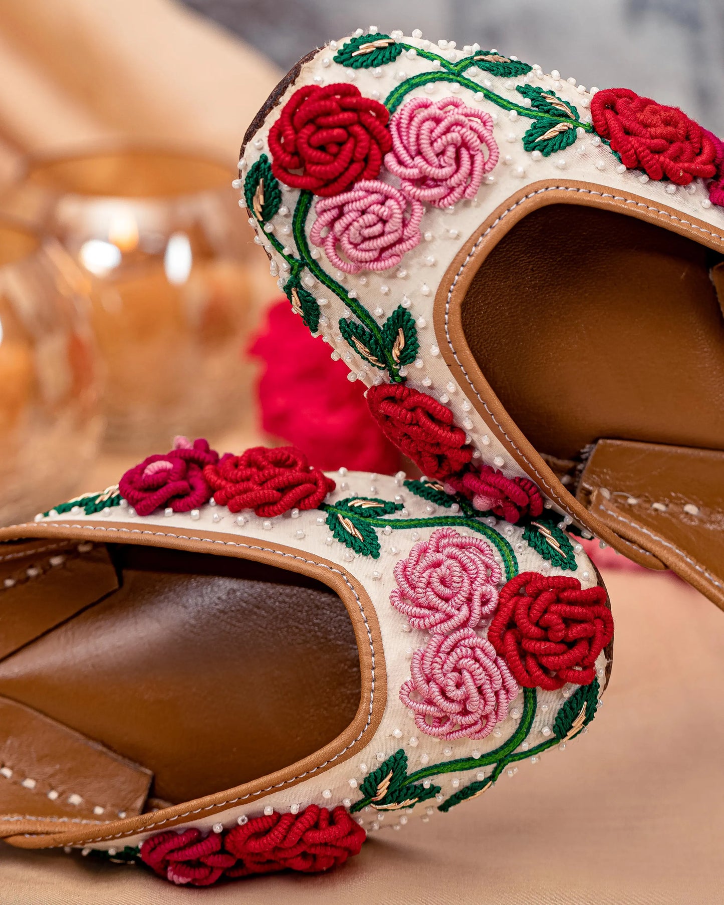 Floral Pop Handcrafted Jutti My Store