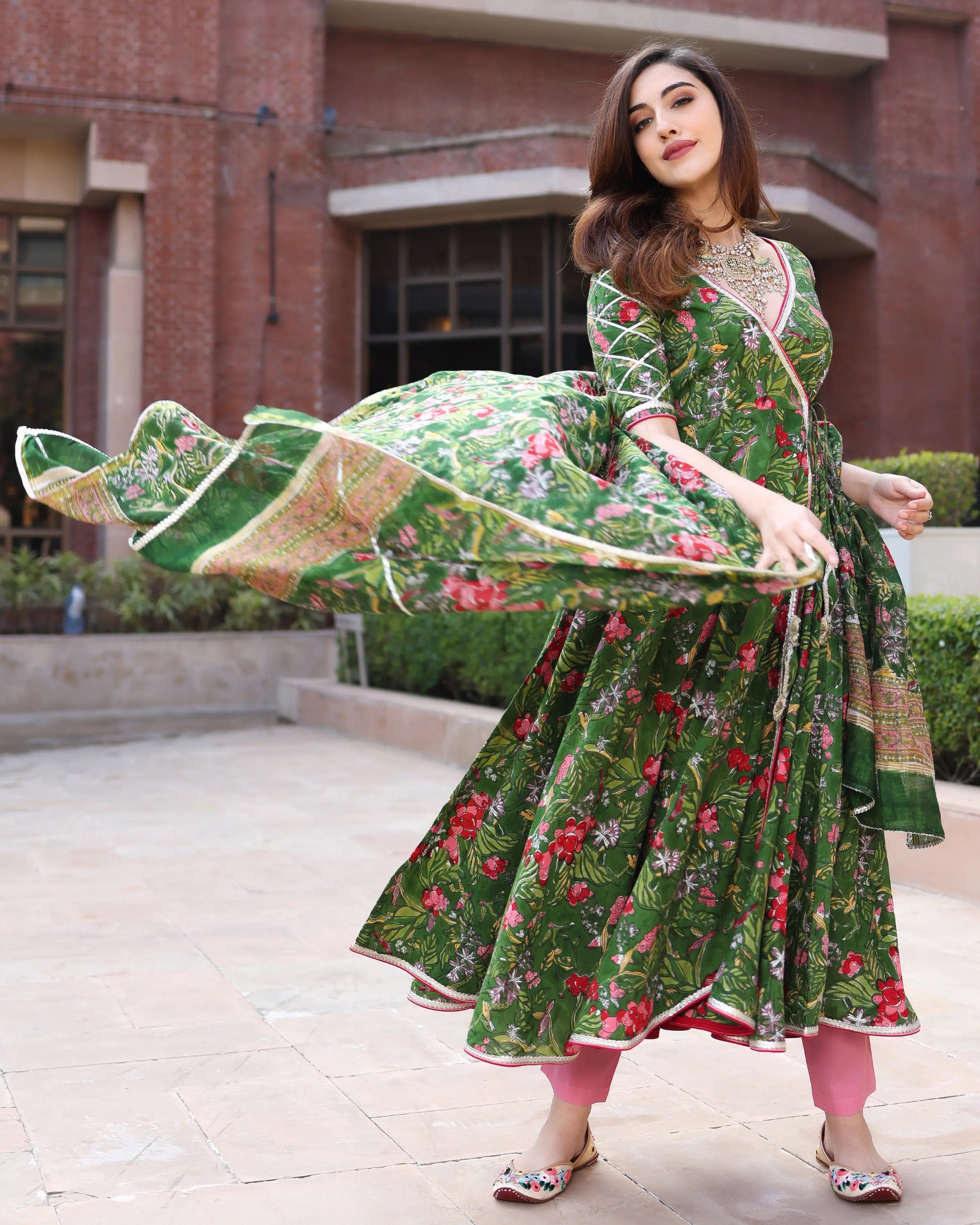 Green Beetle Handblock Suit Set My Store