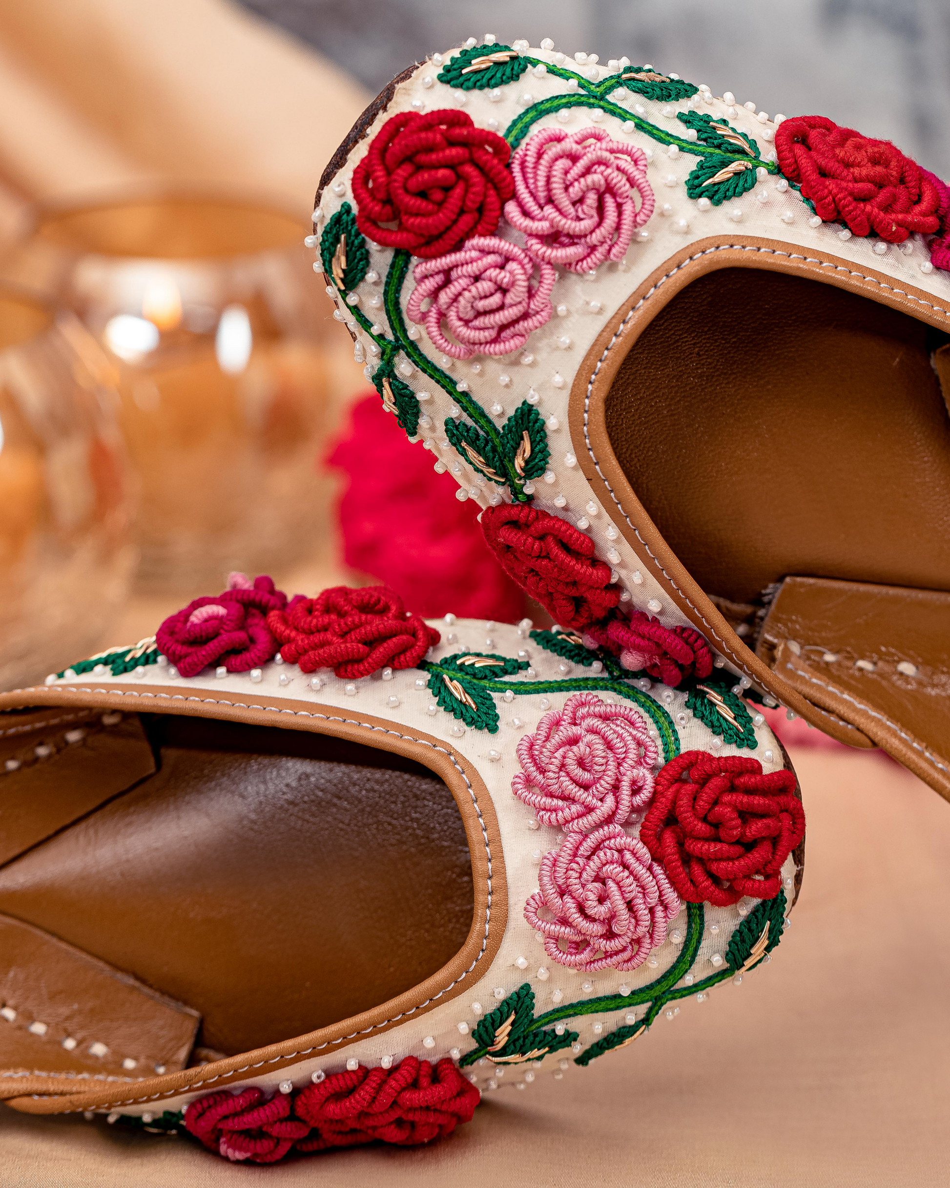 Floral Pop Handcrafted Jutti My Store