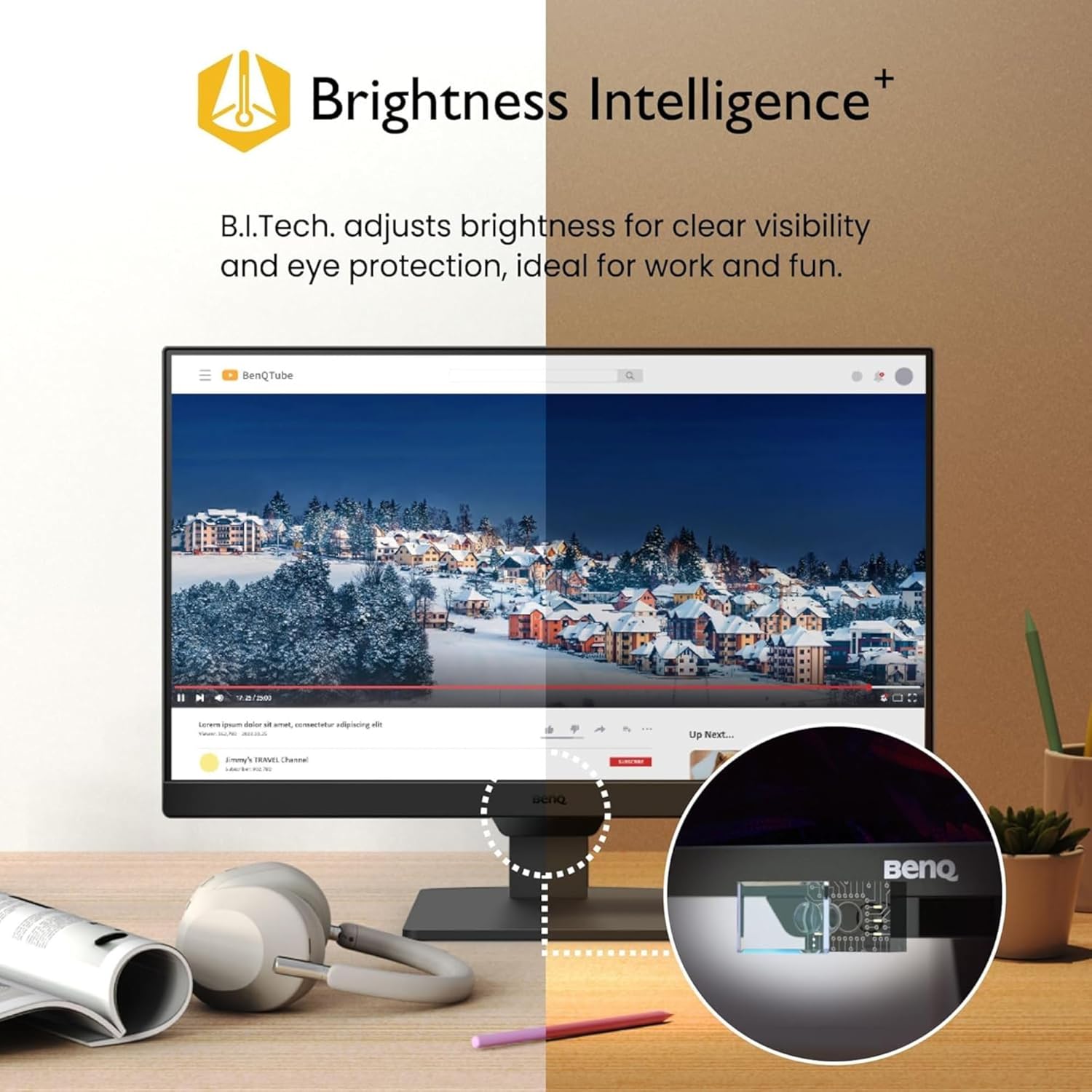 BenQ 23.8 Inch GW2490 IPS Panel LED Monitor HDMI Speaker