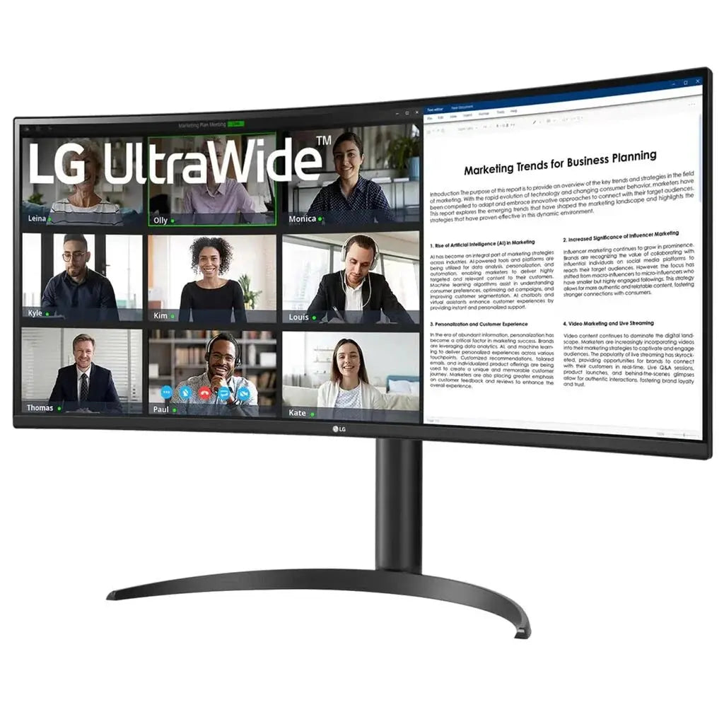 LG UltraWide 34WR55QC-B 34" WQHD Curved VA Monitor – 100Hz HDR10 USB-C 65W AMD FreeSync My Store