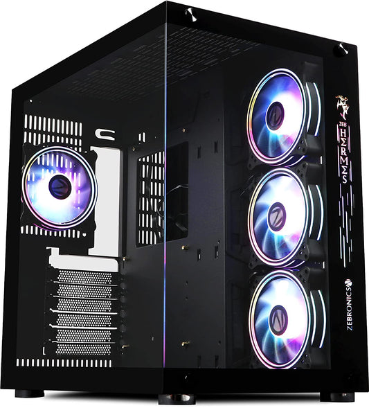 Zebronics Zeb Hermes Premium Gaming Cabinet Tempered Glass Panel