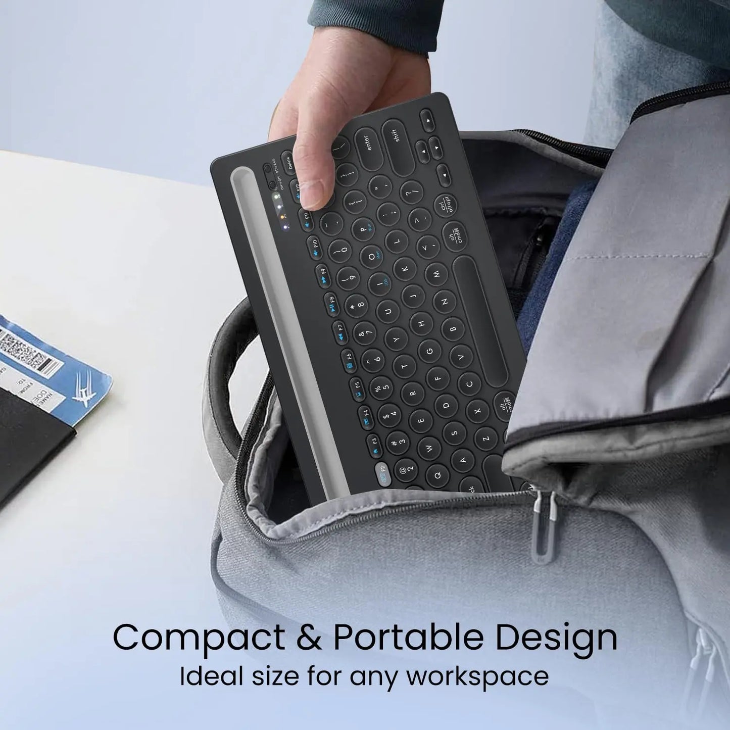 Portronics Bubble Dock Wireless Keyboard with Tablet Holder 2.4 GHz RF & Bluetooth 5.3