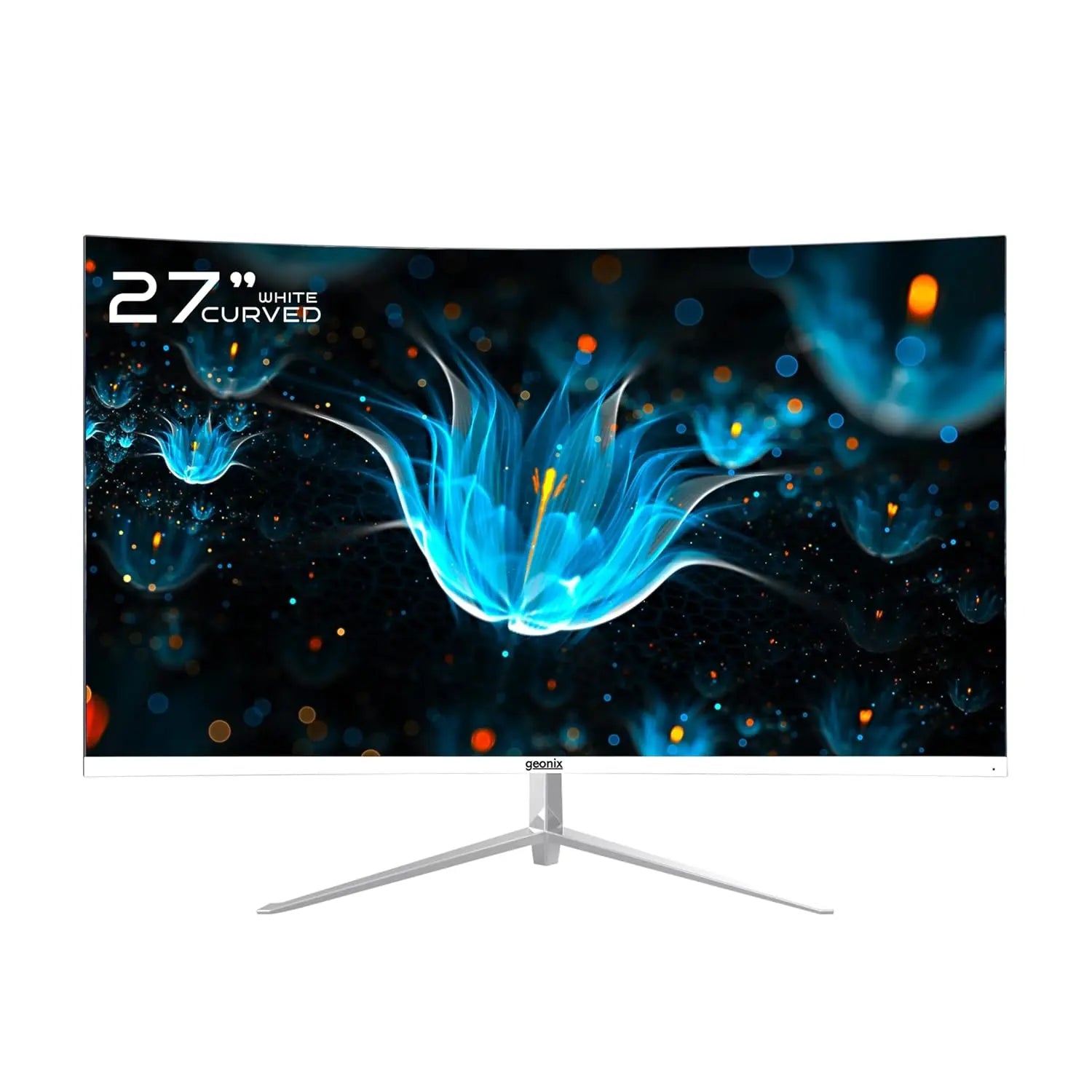 GEONIX Neon 27" 75Hz 1080p FHD  Curved Monitor with Dual Integrated Speakers - White My Store