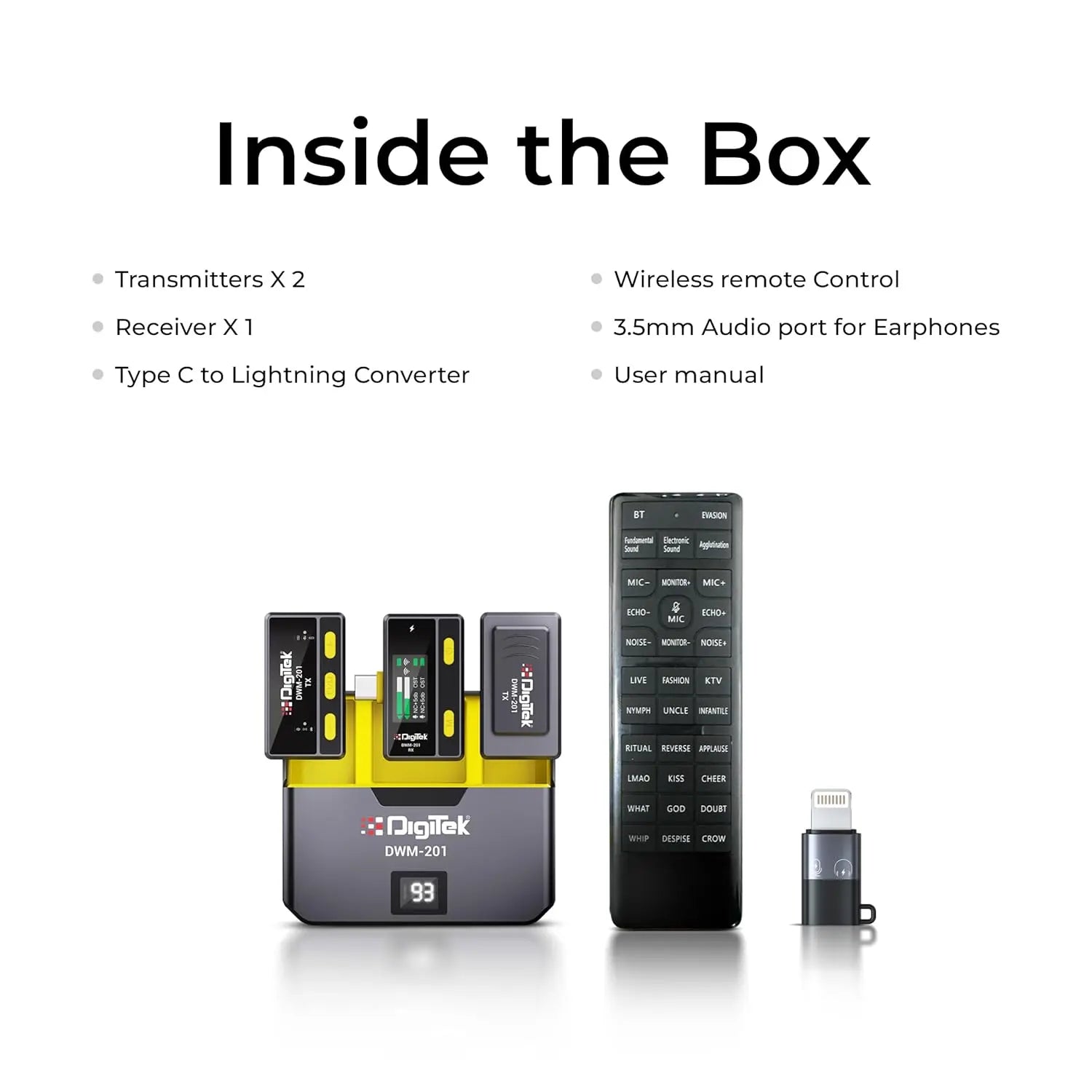 Digitek DWM-201 is Multi-functional Lavalier with Remote