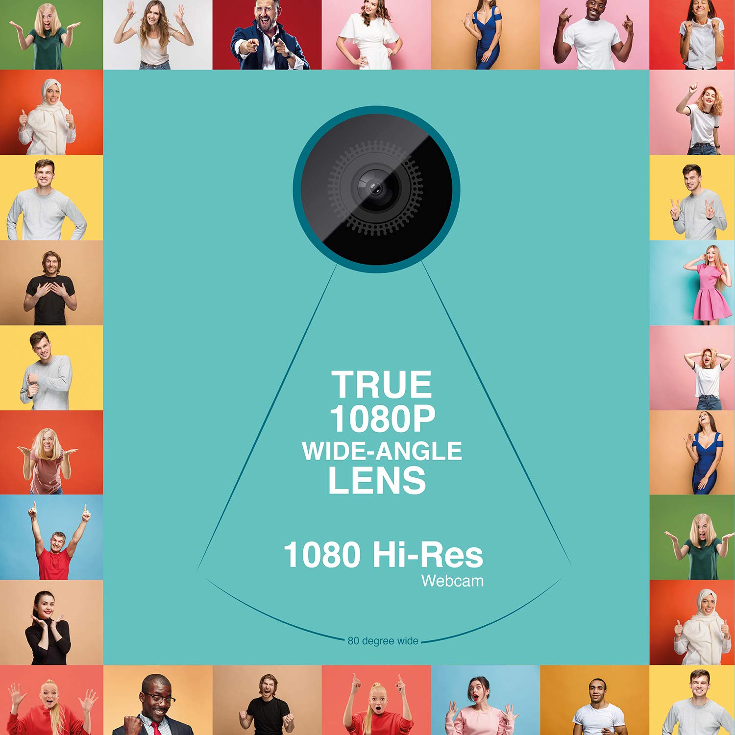 Fingers 1080 Hi-Res Webcam with 1080p