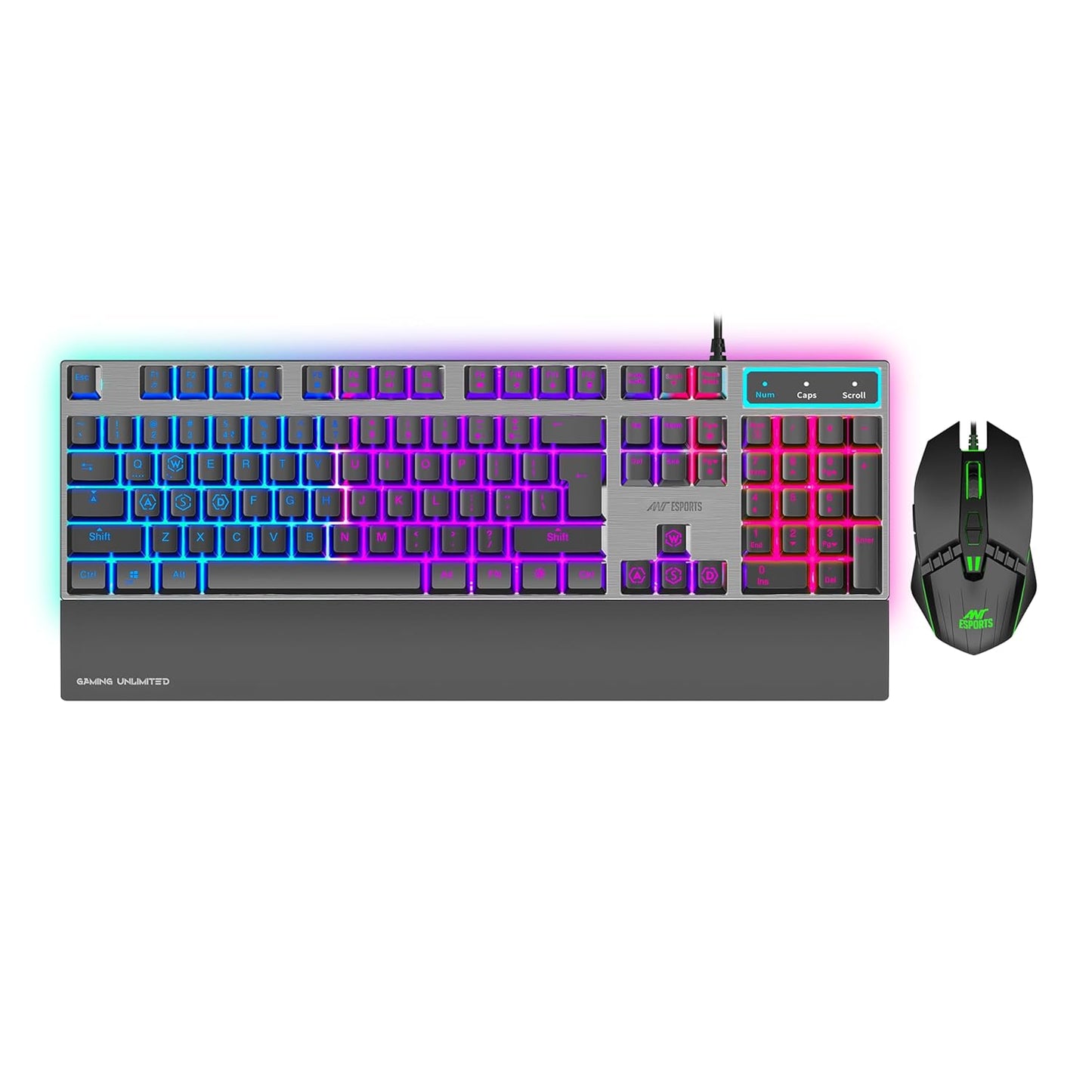 Ant Esports KM540 Gaming Backlit Keyboard and Mouse Combo, LED Wired Gaming Keyboard