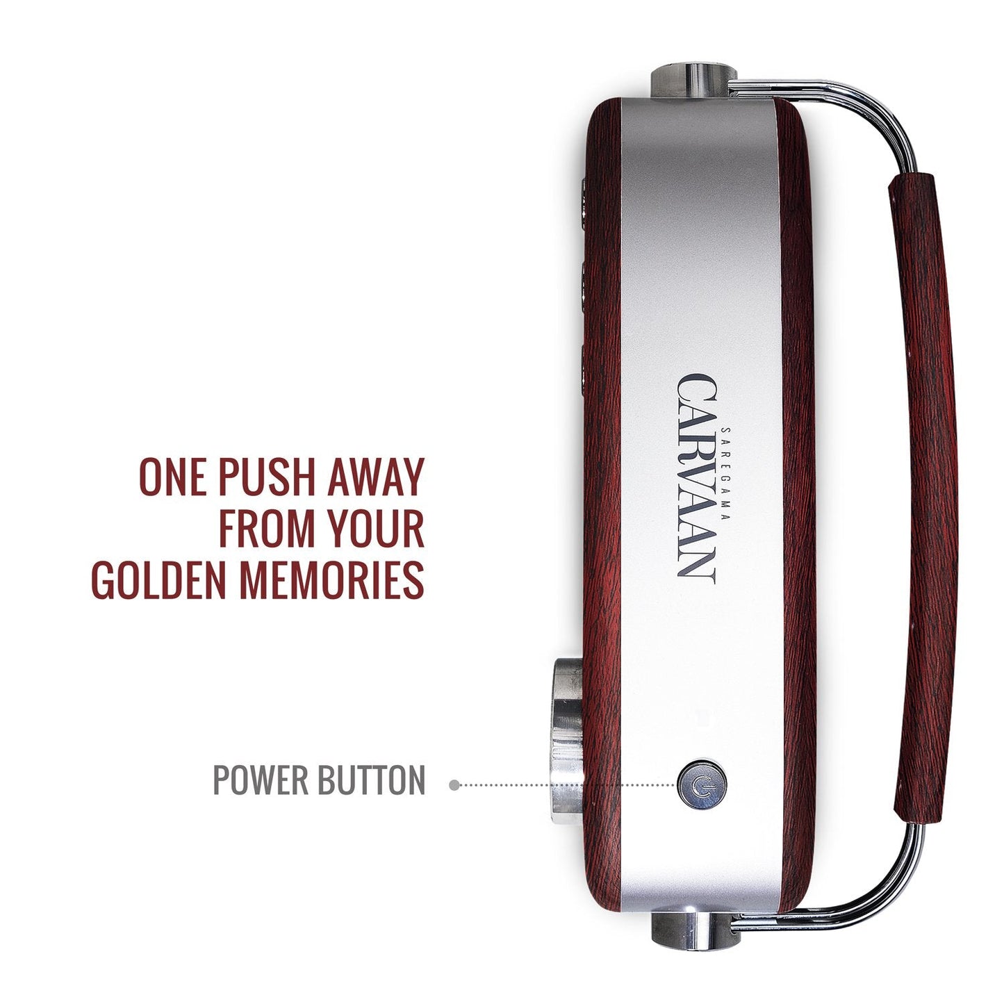 Saregama Carvaan Portable Wireless Speaker with USB FM Bluetooth & 5000 Pre Installed Songs - Cherywood Red