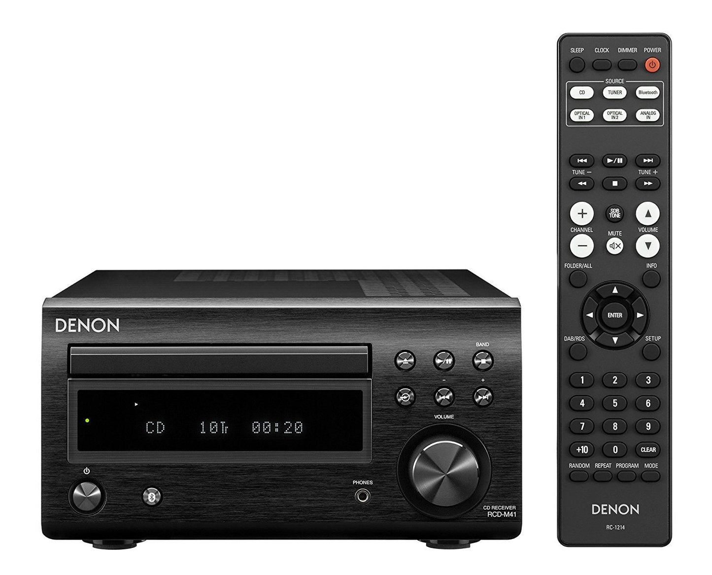 Denon RCD-M41 Micro Desktop Hi-Fi CD Receiver with Bluetooth & FM Black