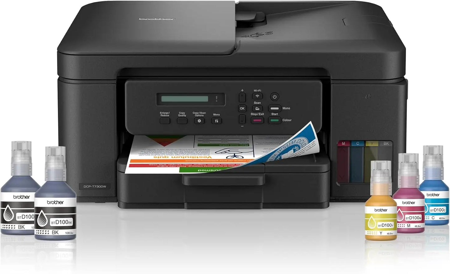 Brother Wireless All In One Ink Tank Printer, DCP-T730DW