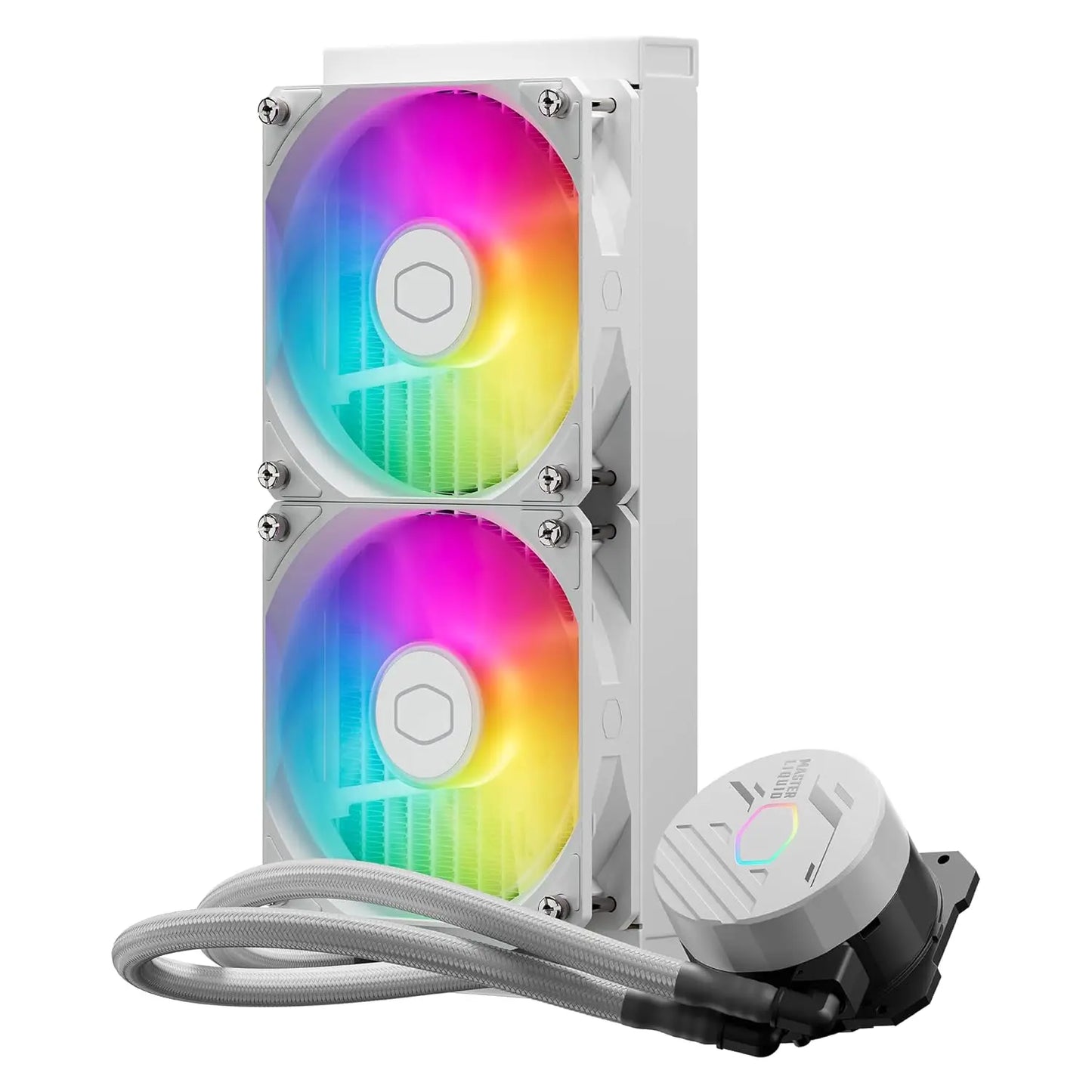Cooler Master MasterLiquid 240L Core ARGB 240mm Close-Loop PWM AIO CPU Liquid Cooler - White