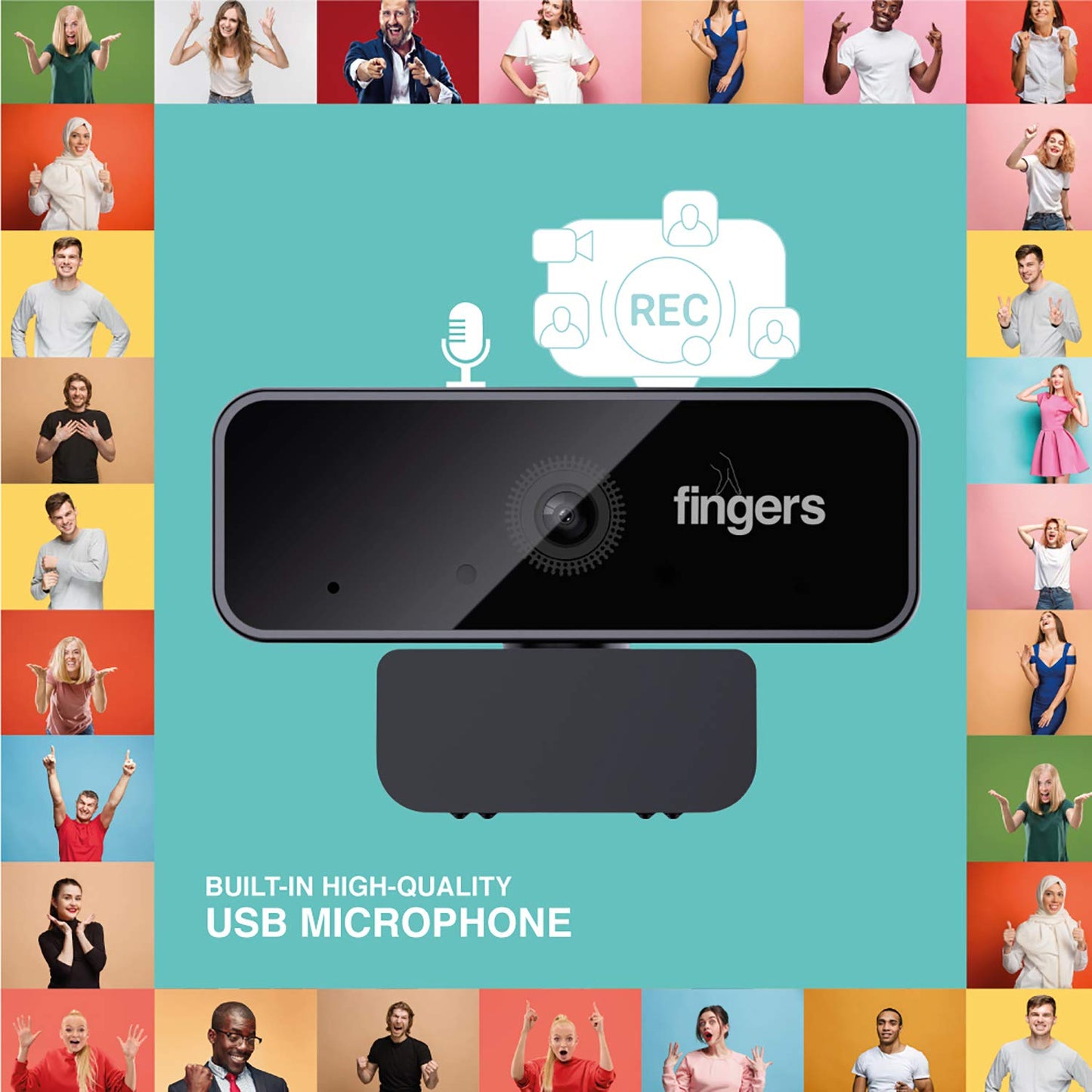 Fingers 1080 Hi-Res Webcam with 1080p