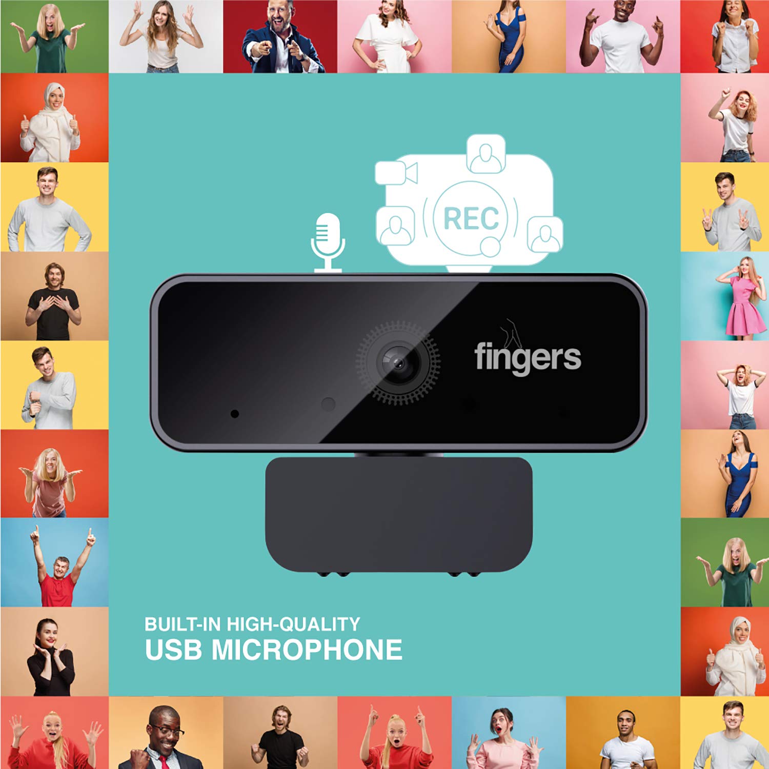 Fingers 1080 Hi-Res Webcam with 1080p