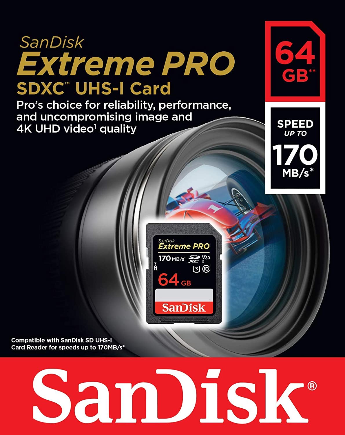SanDisk 64GB Extreme PRO SD Card  170 MB