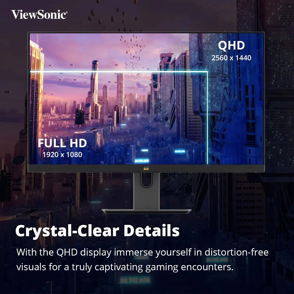 ViewSonic VX2758A-2K-PRO-2 27" 170Hz 2K QHD HDR10 IPS Panel Gaming Monitor My Store