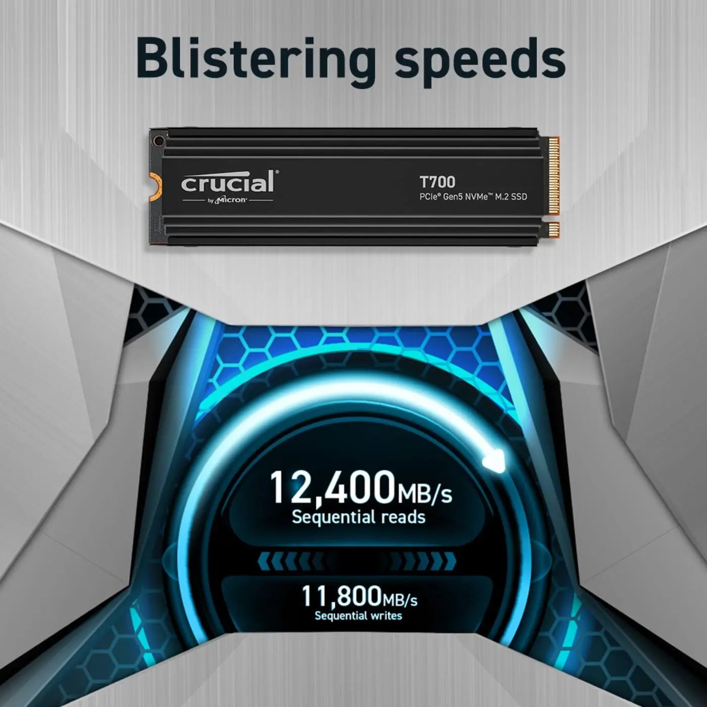 Crucial T700 1TB M.2 NVMe Gen5 Internal SSD With Heatsink My Store