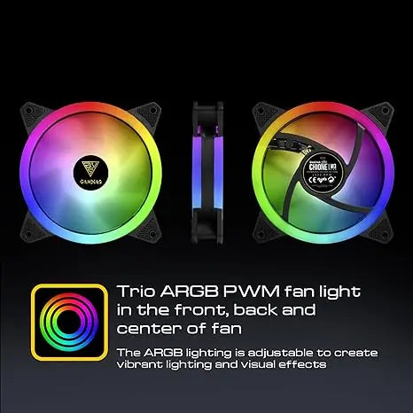 Gamdias CHIONE P2-360R AIO Liquid Cooler with Triple 120mm RGB Silent Fan and Remote Controller