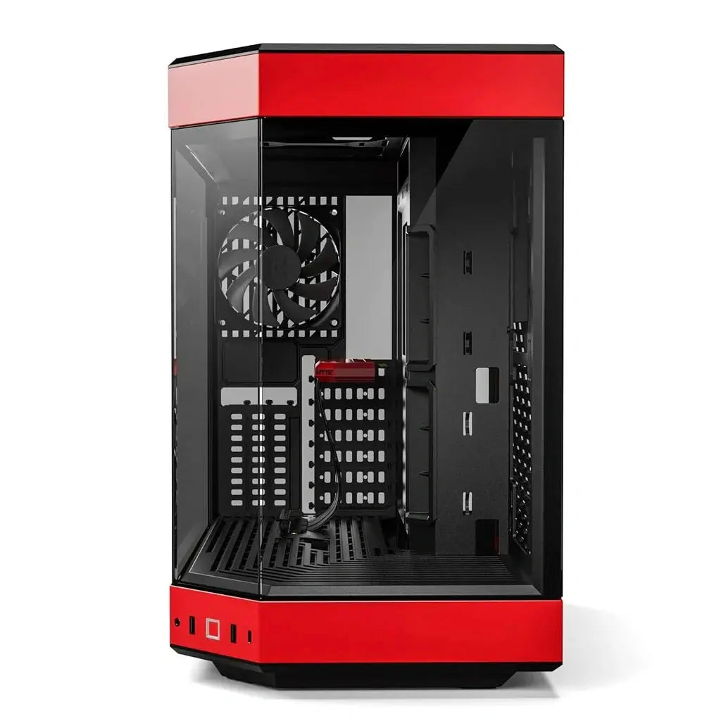 HYTE Y60 Premium Mid-Tower PC ATX Case with Panoramic Glass-(Black/Red)