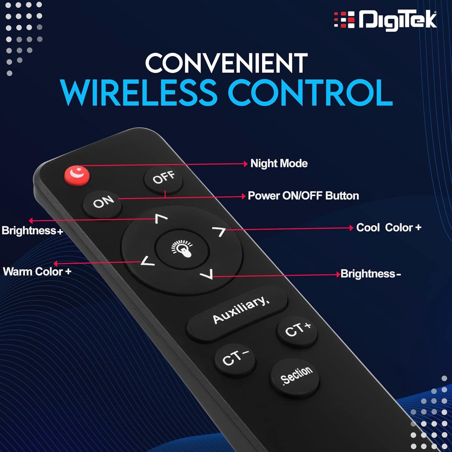 Digitek Platinum DPRL-19RT Professional LED Ring Light Runs on AC Power with No Shadow apertures, Ideal use for Makeup, Video Shoot,