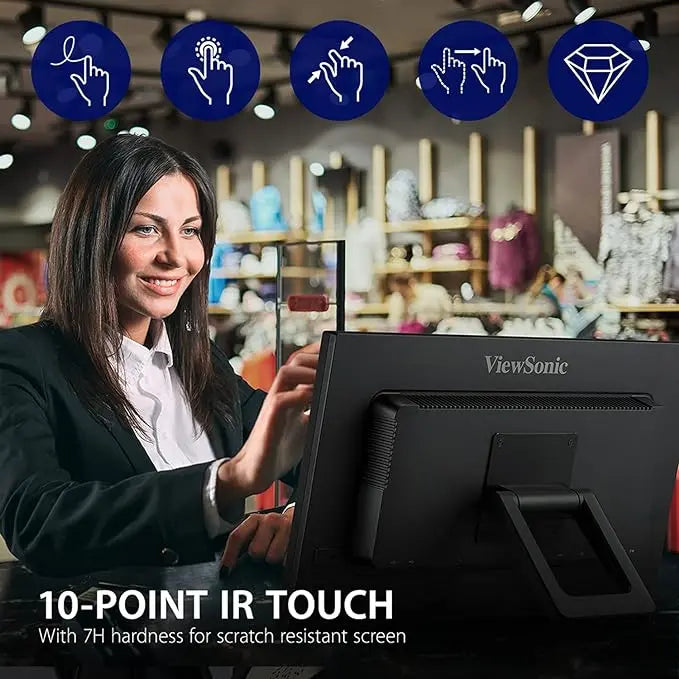 ViewSonic TD2223 22” FHD 75Hz VA Panel IR Touch Screen Monitor with Integrated Speakers My Store