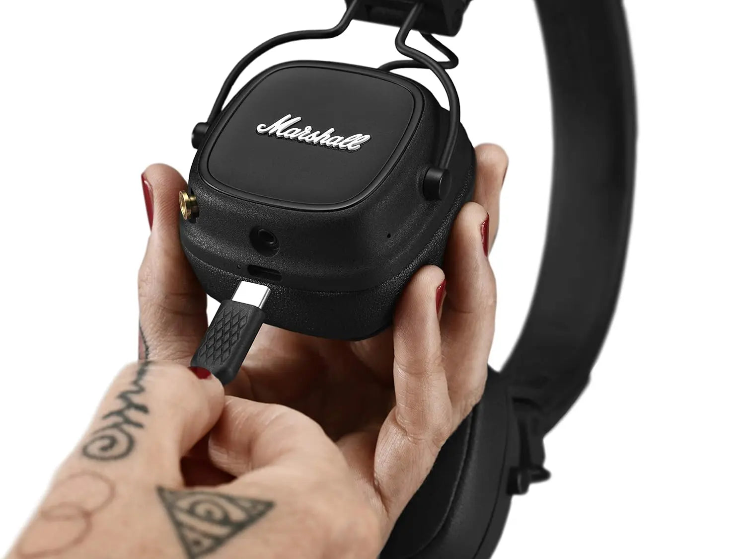 Marshall Major IV Wireless Bluetooth On Ear Headphone with Mic Black