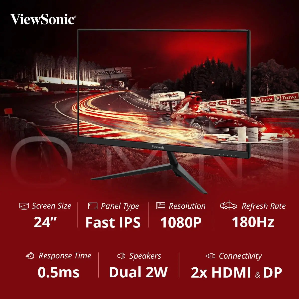 ViewSonic VX2428J Omni 24” 180Hz HDR10 1080p FHD IPS Panel Gaming Monitor with Speakers My Store