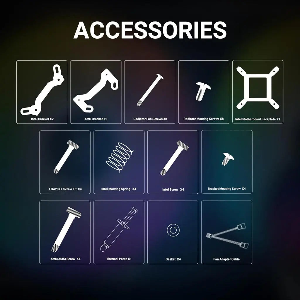 Ant Esports ICE-360 360mm ARGB  AIO CPU Liquid Cooler - Black