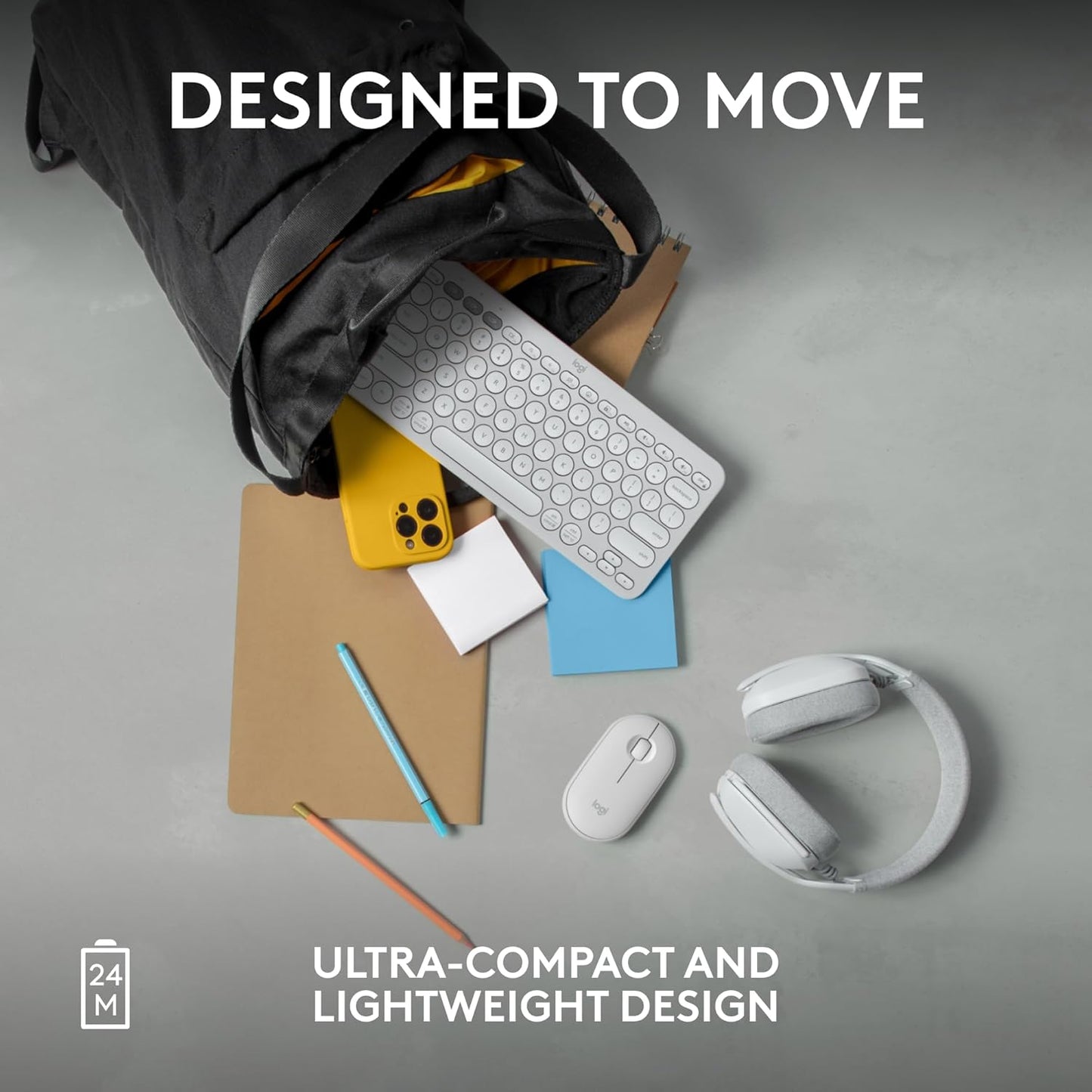 Logitech Pebble Mouse 2 M350s Slim Bluetooth Wireless Mouse White