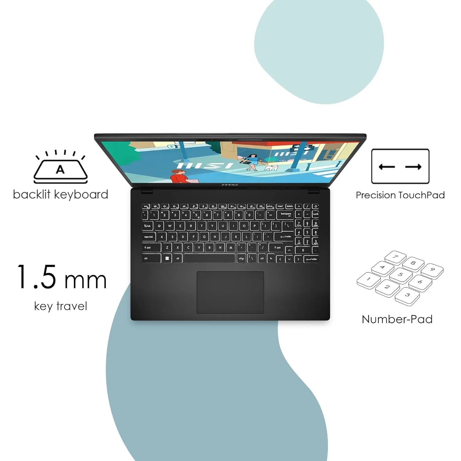 MSI Modern 15 H Laptop C13M-080IN  13th Gen Intel Core i7 Processor/16GB RAM/1TB SSD/Win11/Intel Xe Graphics Card/Screen Inch 15.6/Classic Black