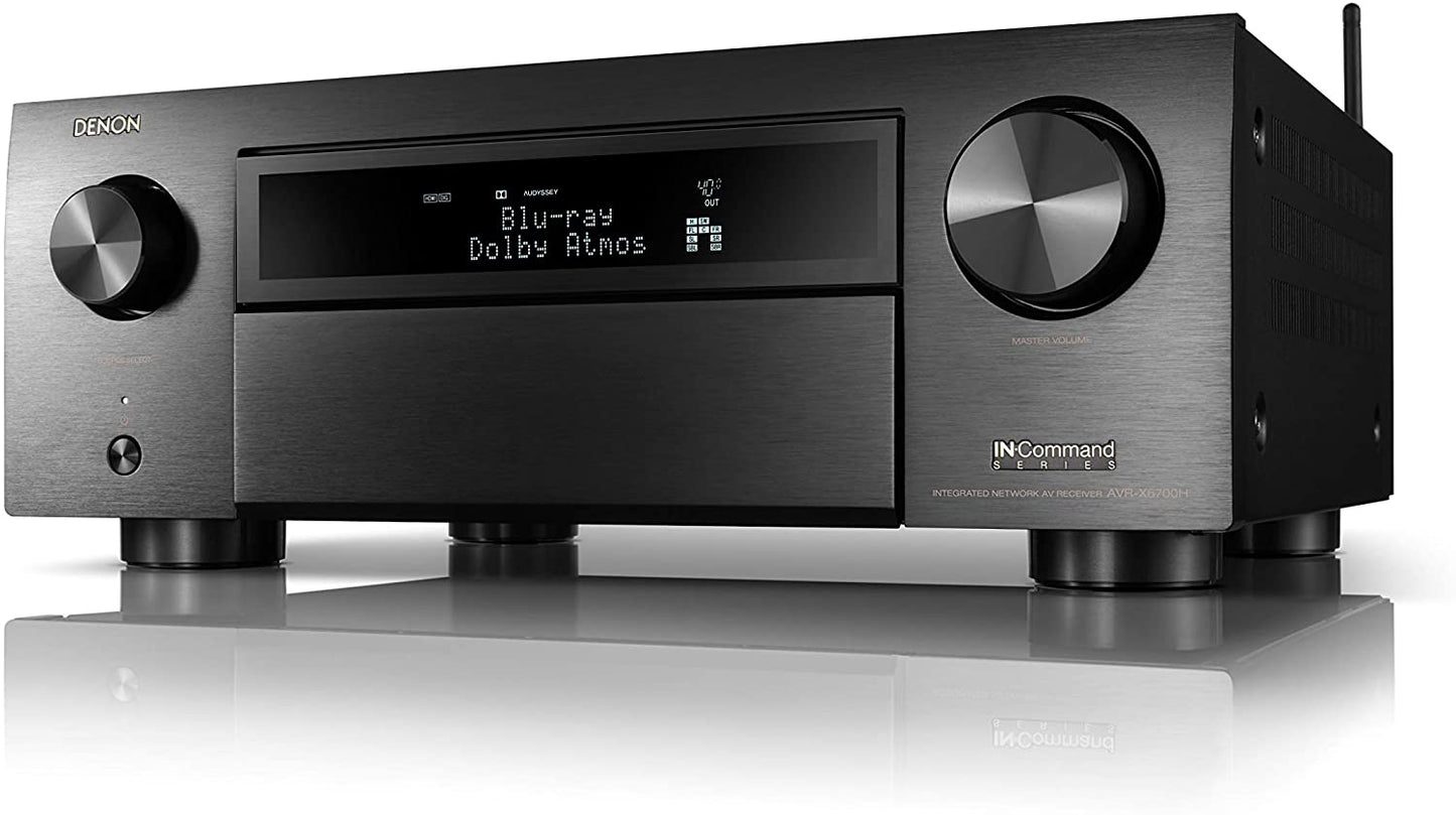 Denon AVR-X6700H 8K Ultra HD 11.2 Channel (140Watt X 11) AV Receiver 2020 Model - 3D Audio & Video with IMAX Enhanced, Built for Gaming, Music Streaming, Alexa  HEOS