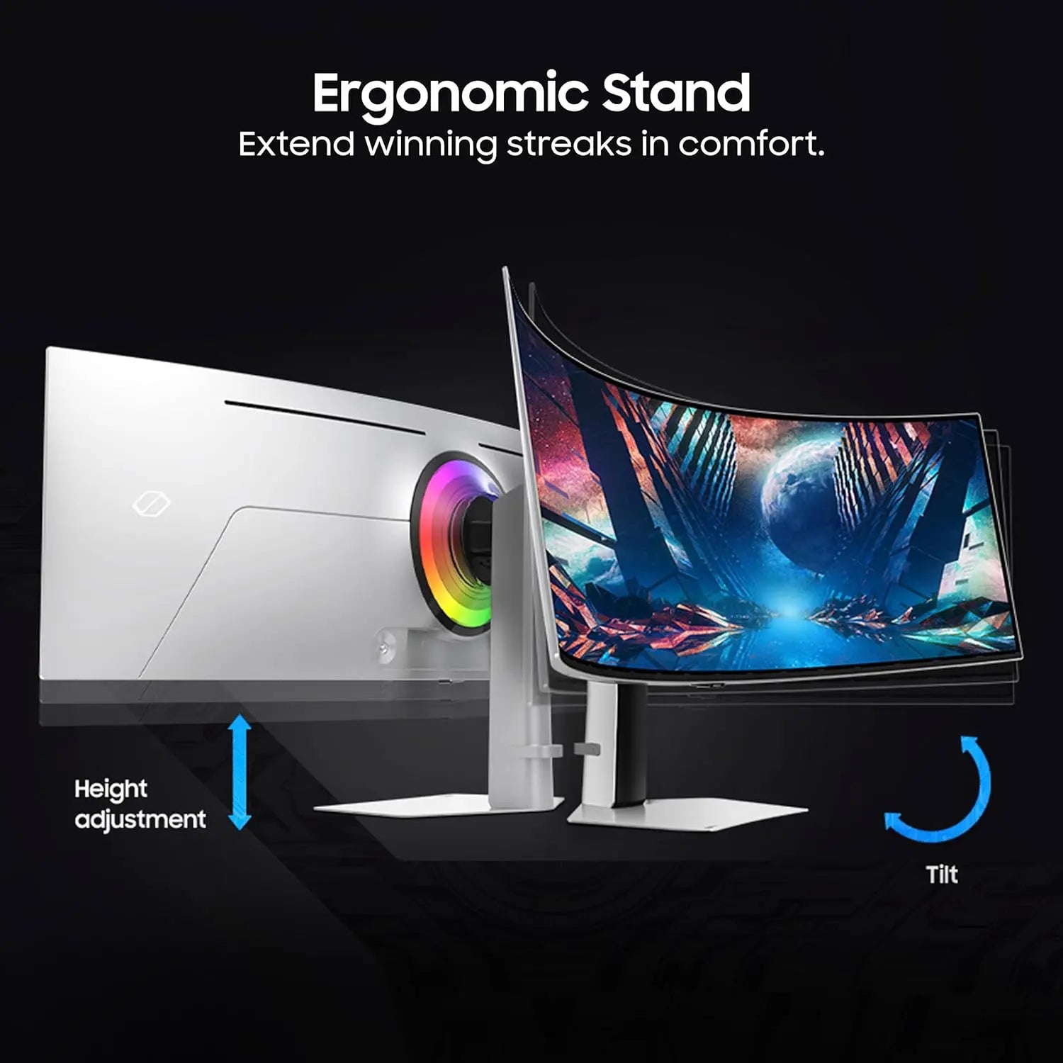 Samsung Odyssey G9 49" 240Hz 1440p Dual QHD OLED Panel HDR10 Ultrawide Curved Gaming Monitor with Speakers - Silver My Store