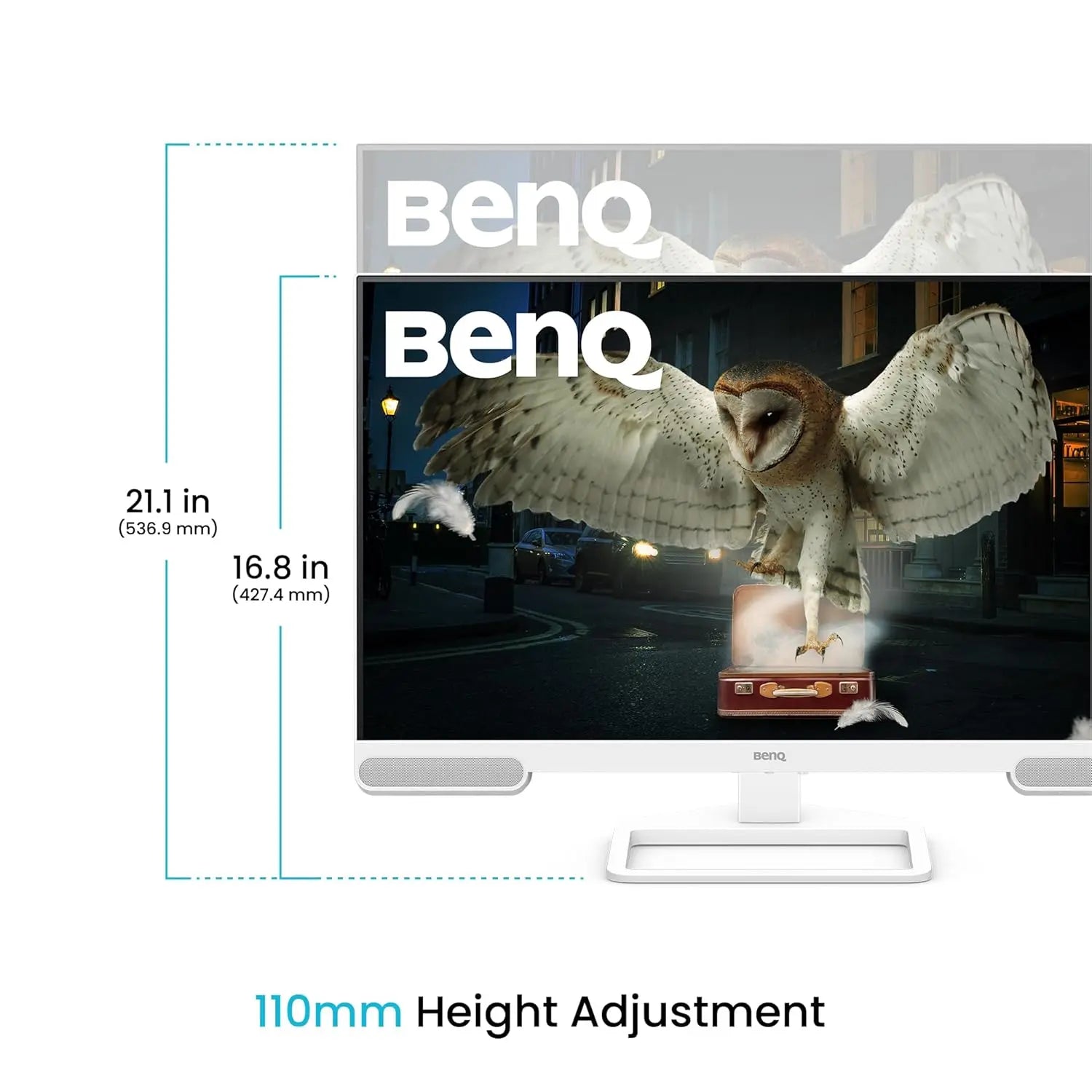 BenQ EW2790U 27” 4K UHD 3840x2160 Entertainment Monitor with 95% P3 AI Contrast 5Wx2 treVolo Speakers White
