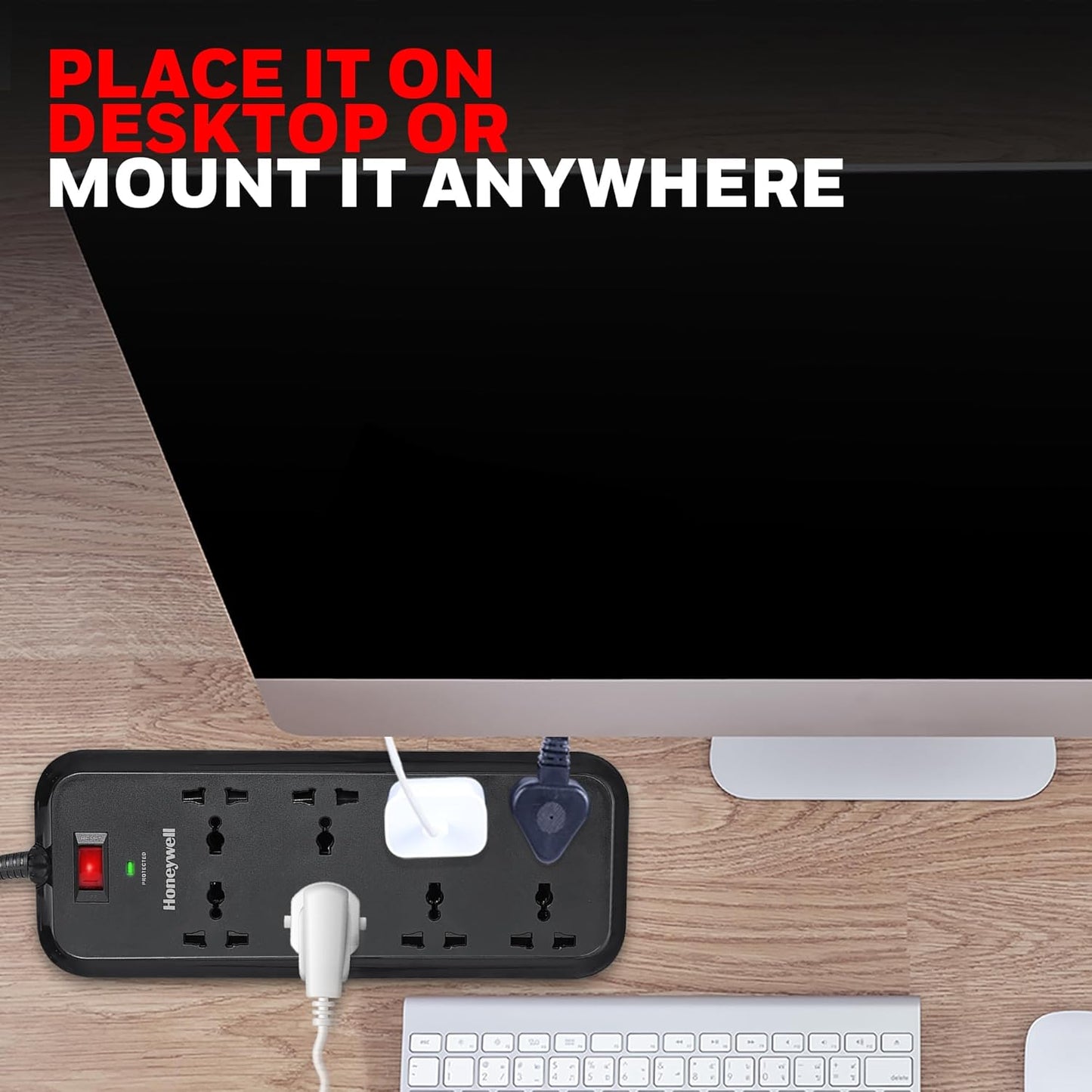 Honeywell 8 Out Surge Protector Extension Cord