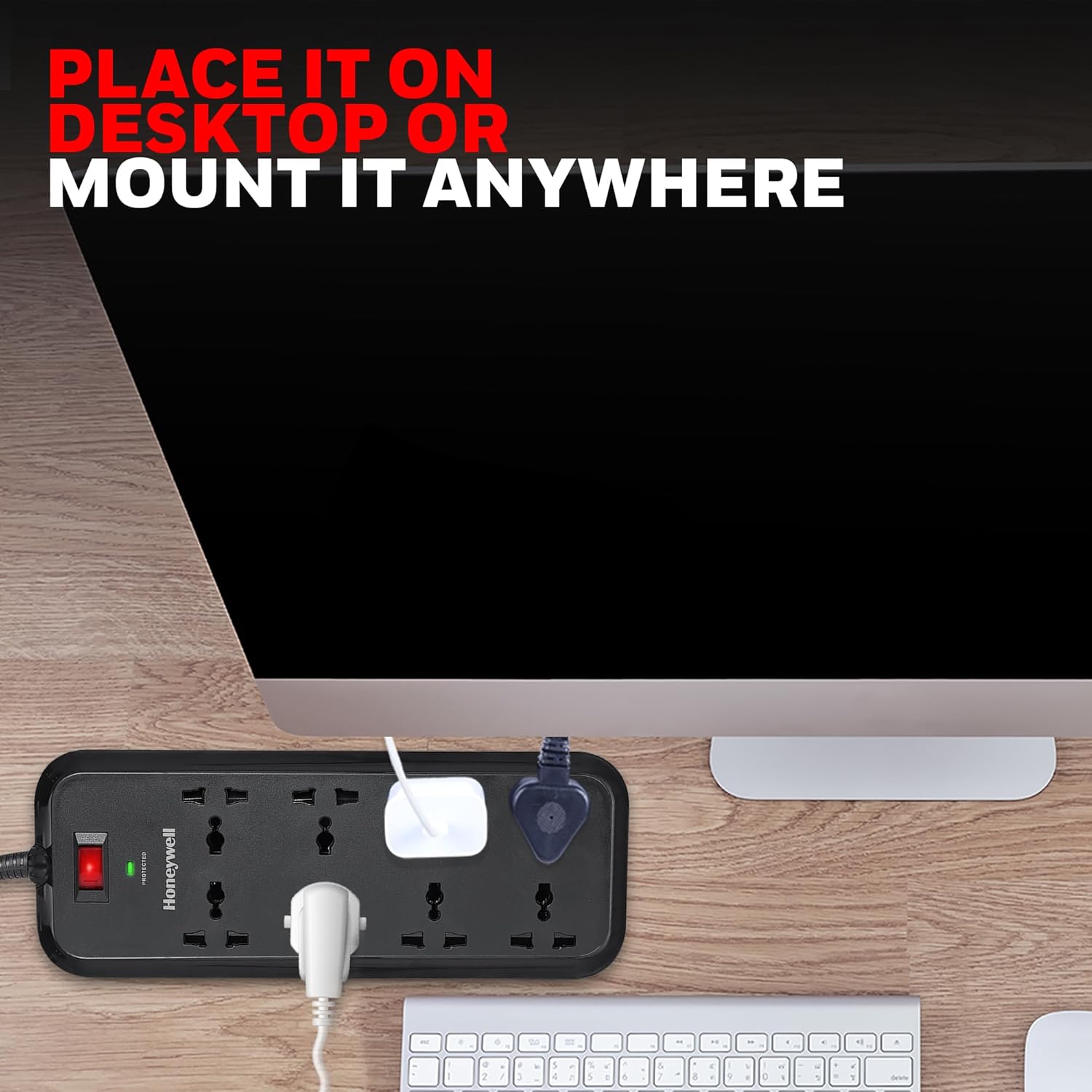 Honeywell 8 Out Surge Protector Extension Cord