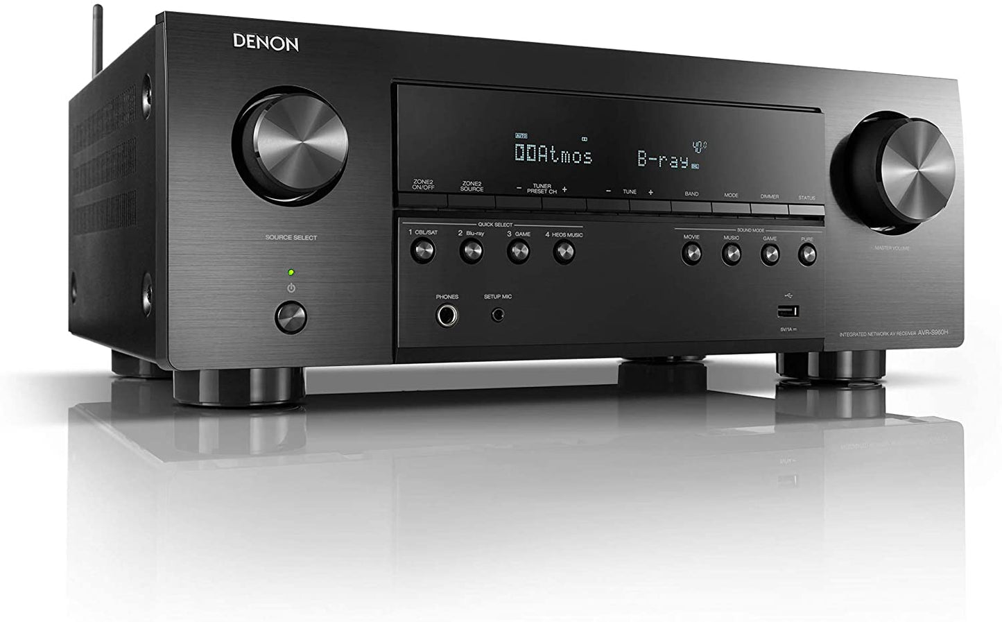 Denon AVR-S960H 8K Ultra HD 7.2 Channel (90Watt X 7) AV Receiver 2020 Model - Built for Gaming, Music Streaming, 3D Audio & Video, Alexa + HEOS, Black Visit the Denon Store