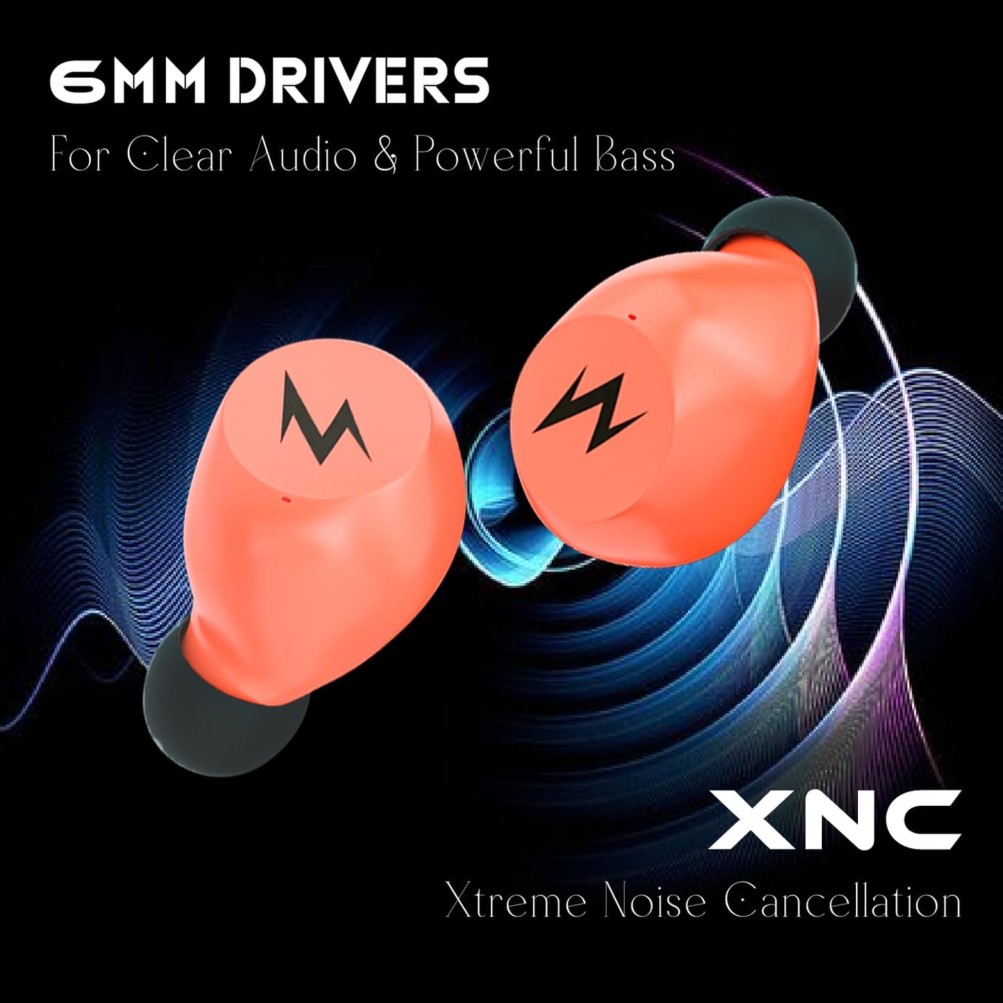 Tempt Shock True Wireless Earbuds Orange