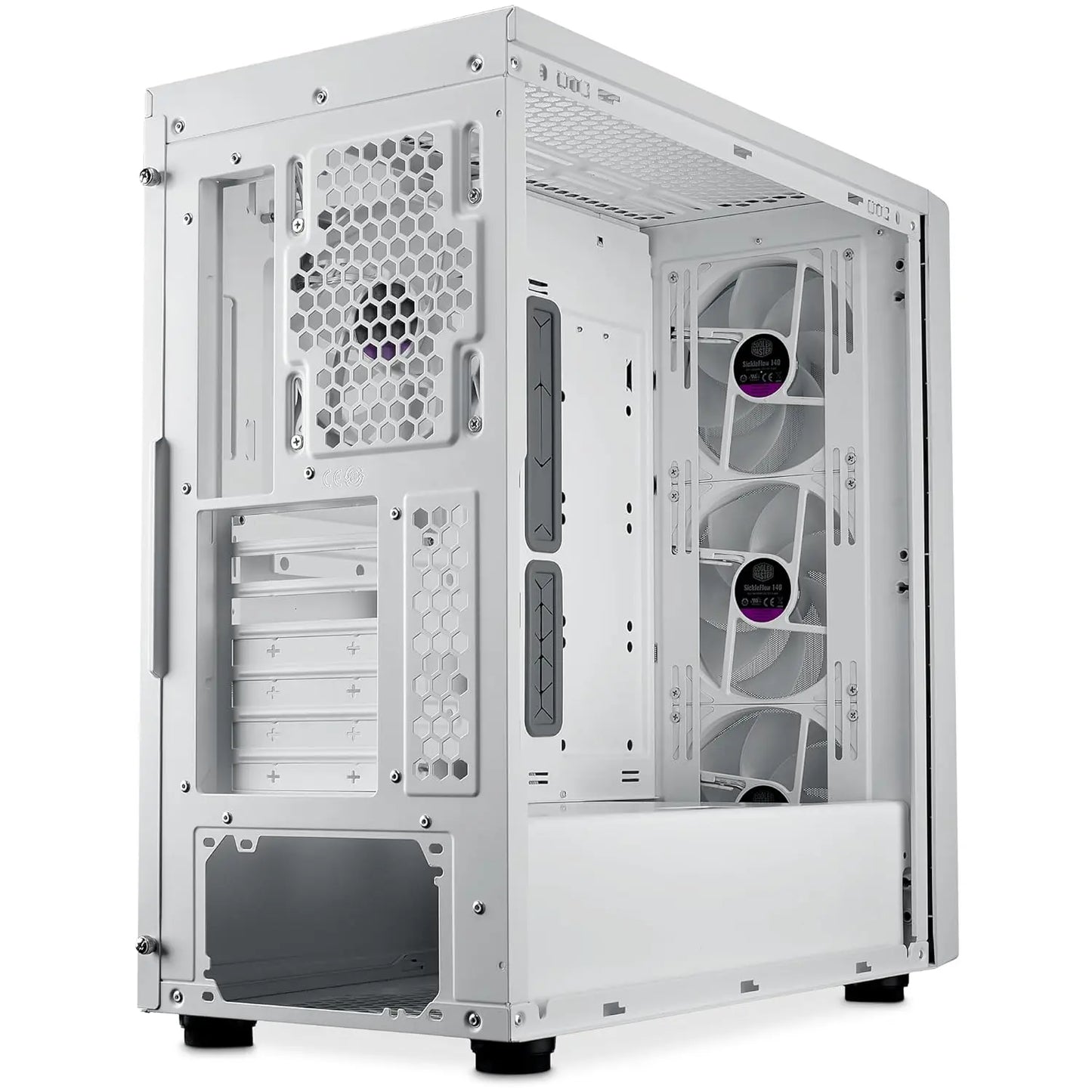 Cooler Master MasterBox 600 ARGB E-ATX Tempered Glass Side Panel Mid Tower Gaming Cabinet - White