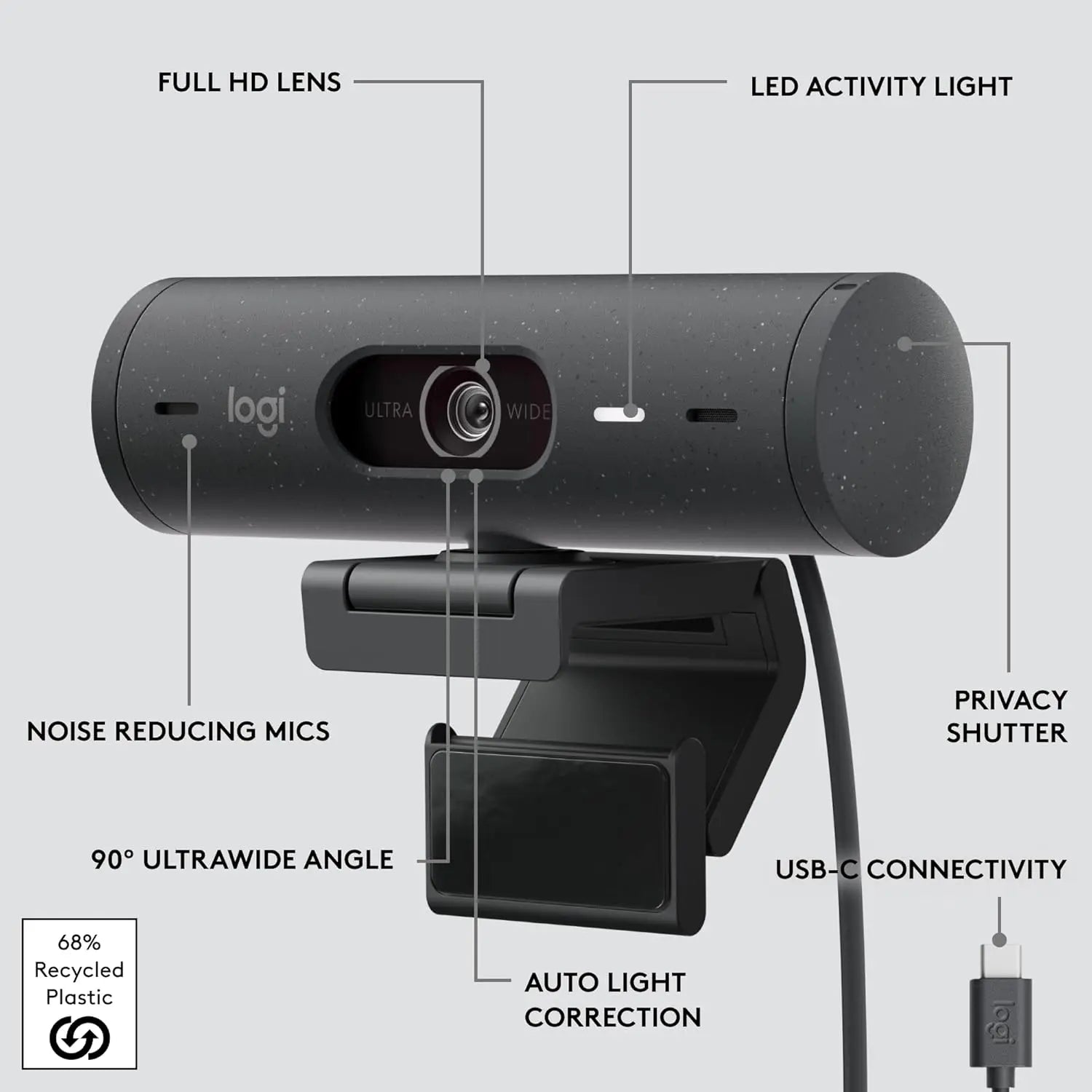 Logitech Webcam Brio 500 Full HD 1080p webcam
