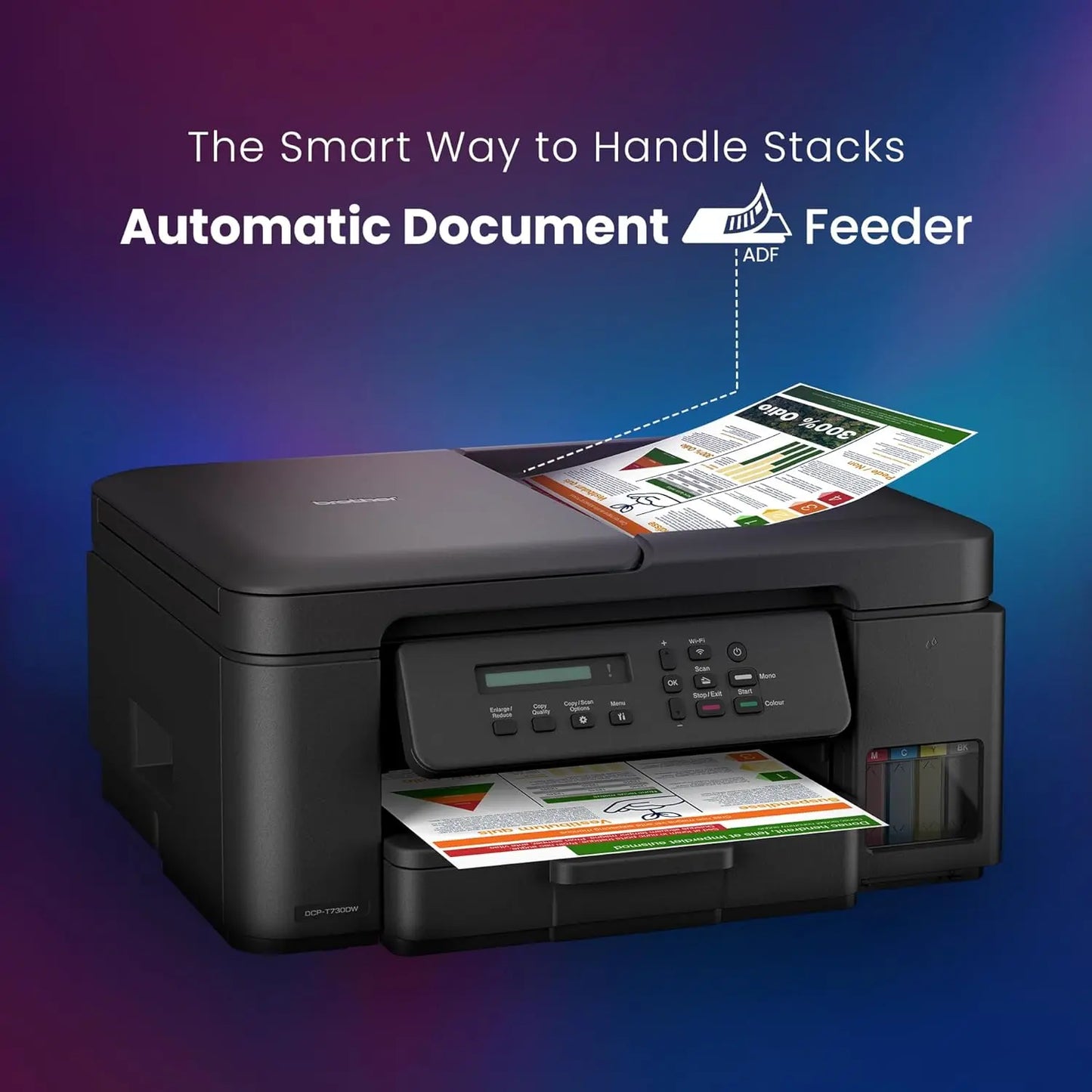 Brother Wireless All In One Ink Tank Printer, DCP-T730DW