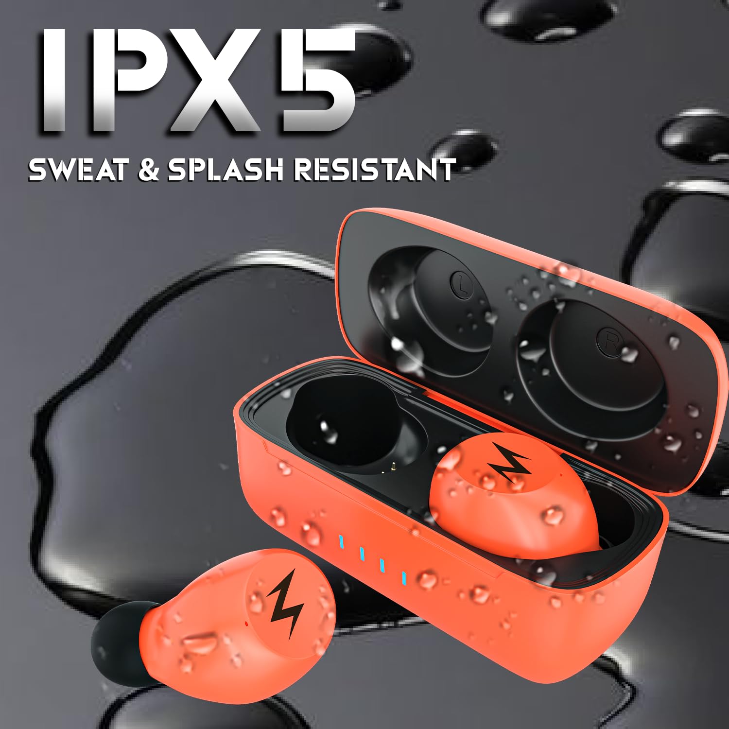 Tempt Shock True Wireless Earbuds Orange