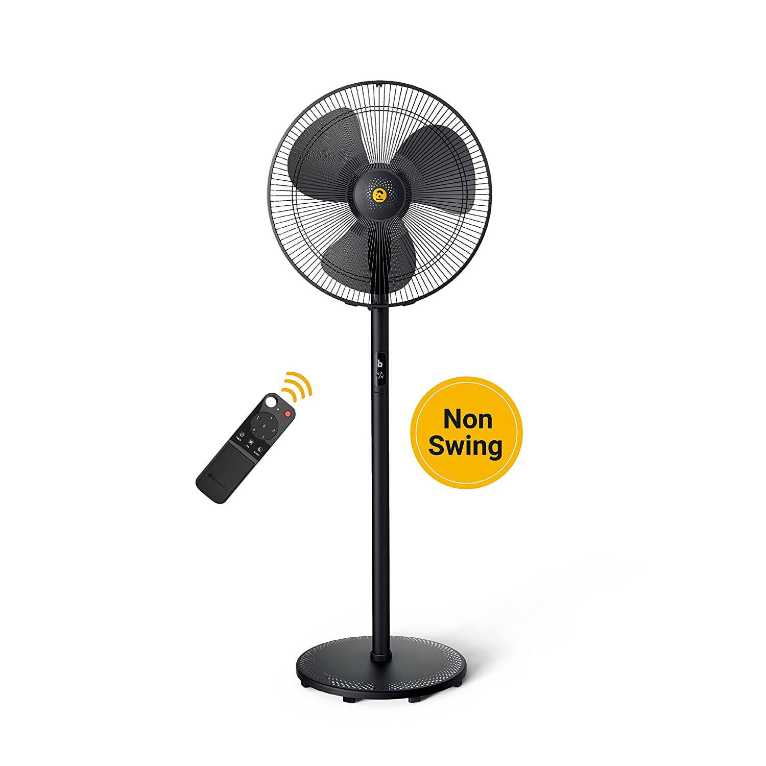 Atomberg Renesa 400mm NON-SWING BLDC motor Energy Saving Pedestal Fan with Remote Control Black
