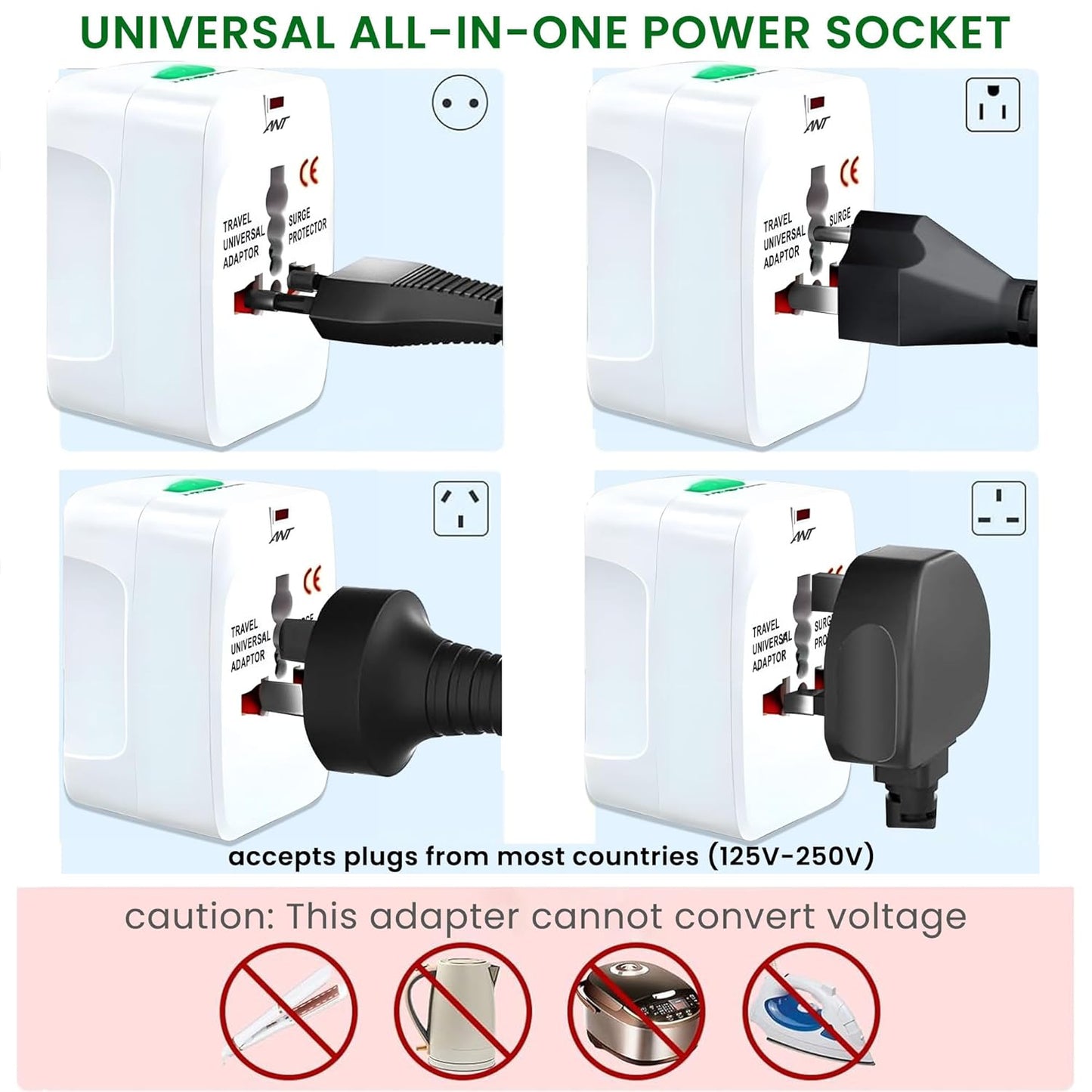 Ant International Power Plug Amigo White