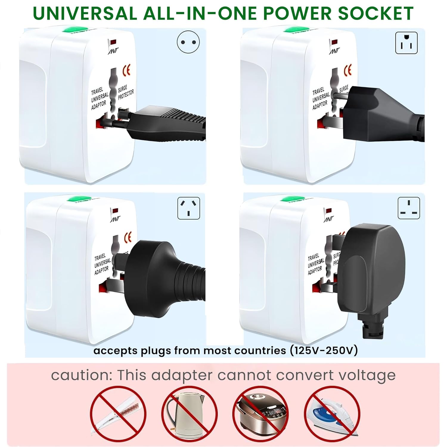 Ant International Power Plug Amigo White