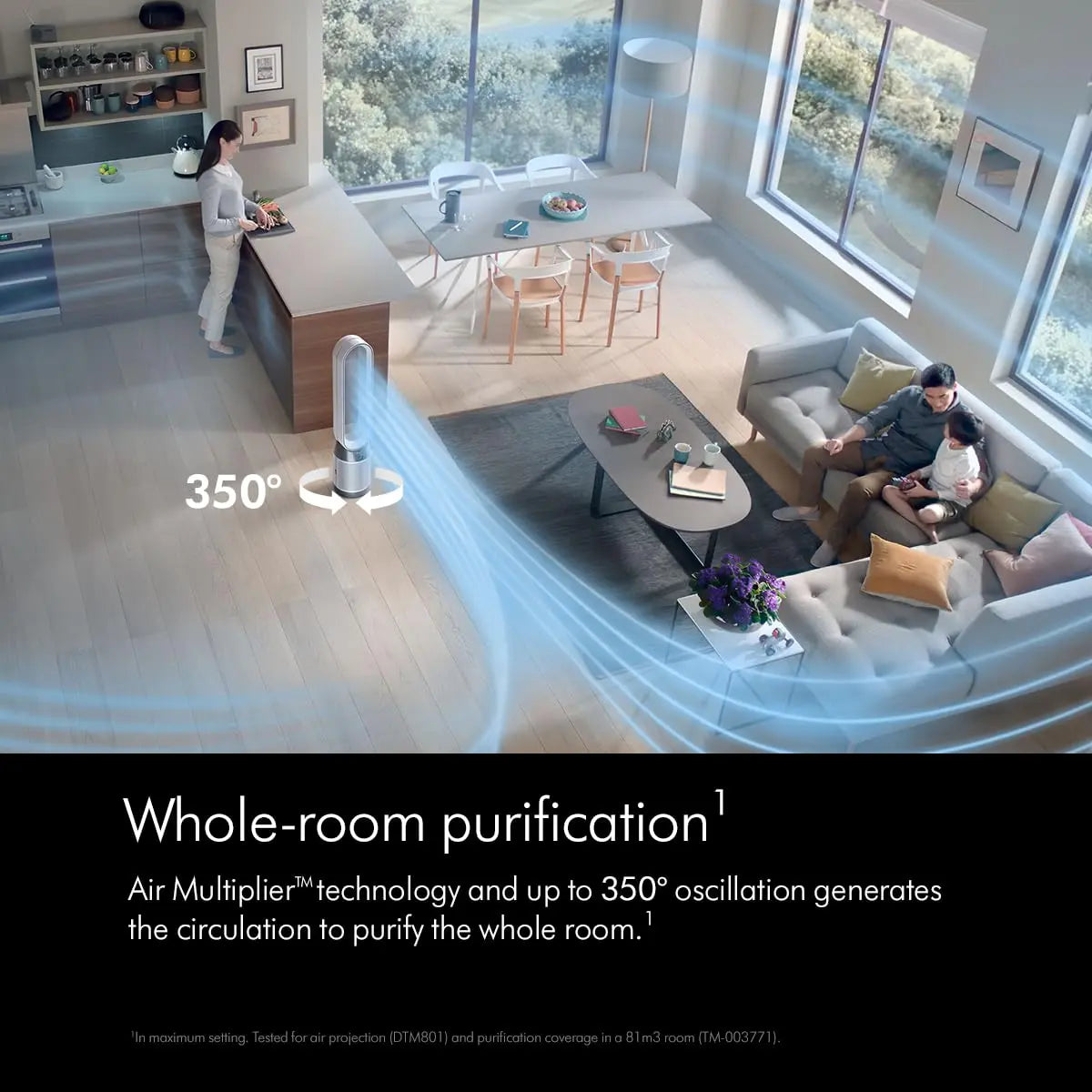 Dyson Air Purifier TP10 Cool Gen1 Covers 600 Sq. Ft Advanced HEPA H13 filtration